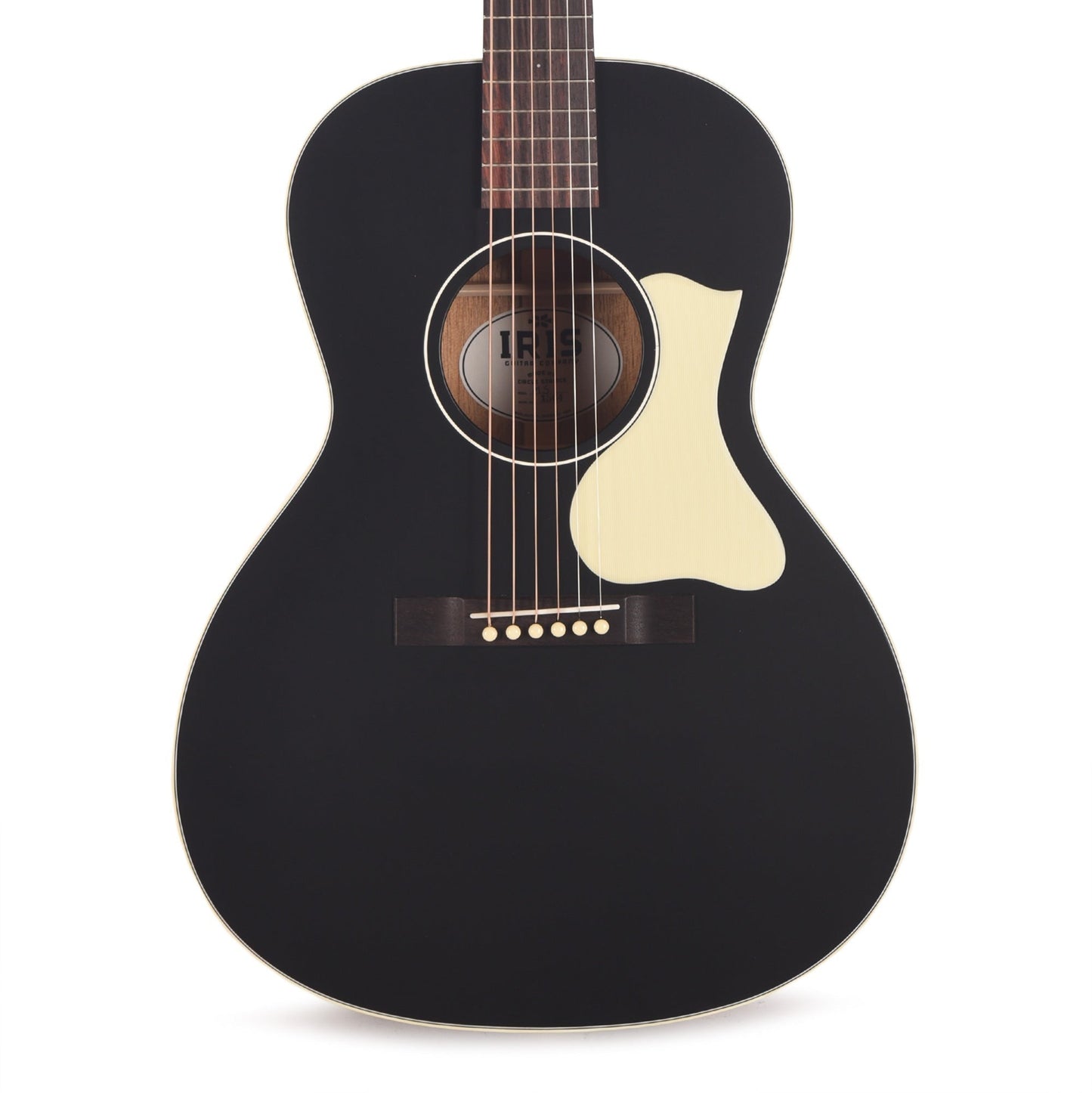 Iris MS-00 Sitka/Mahogany Black Top w/Ivoroid Pickguard