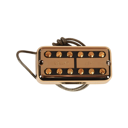 Lollar Lollartron Traditional Mod Neck Pickup Gold w/Mount Option B