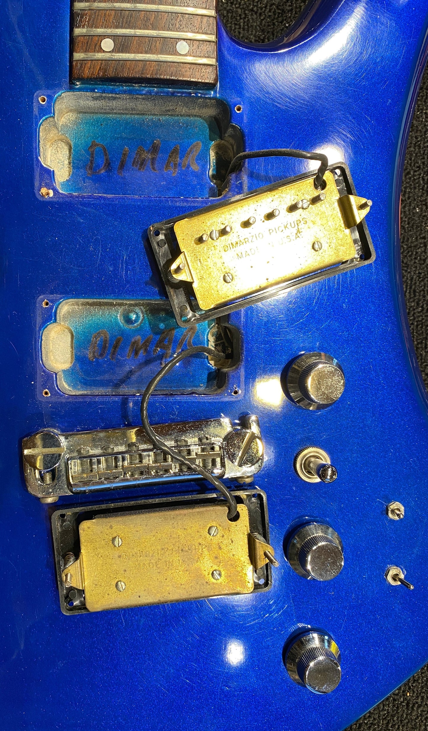 B.C. Rich Mockingbird Metallic Blue Refin 1980s