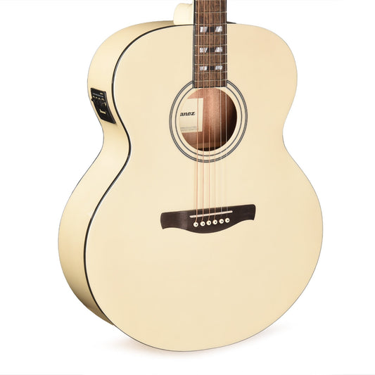 Ibanez AJ70M2EPW Jumbo Acoustic-Electric Guitar Pearl White High Gloss