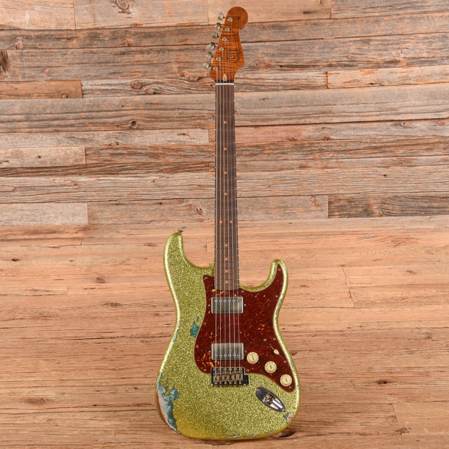 Fender Custom Shop 1963 Stratocaster Heavy Relic HH Chartreuse Sparkle 2024