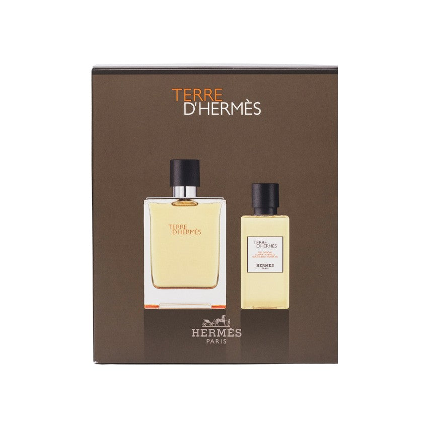Hermes Terre d'Hermes Toit Set (100ml Eau De Toilette + 80ml Hair and Body Shower Gel) 大地男士淡香水(100ml+二合一洗髮淋浴露80ml)