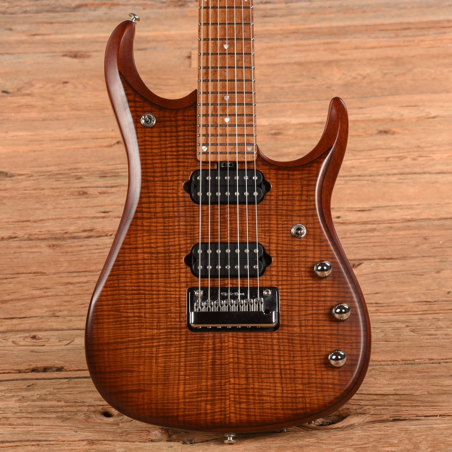 Music Man BFR JP15 7-String Sahara Burst Flame 2015