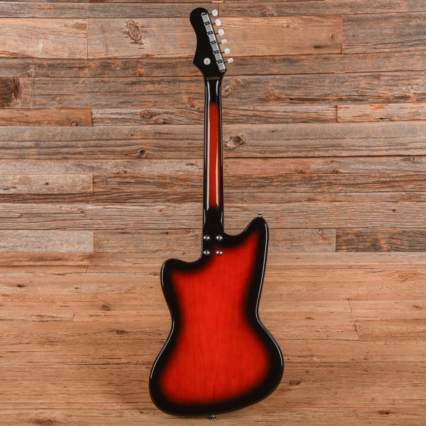 Silvertone 1478 Silhouette Red Silver Flake Burst