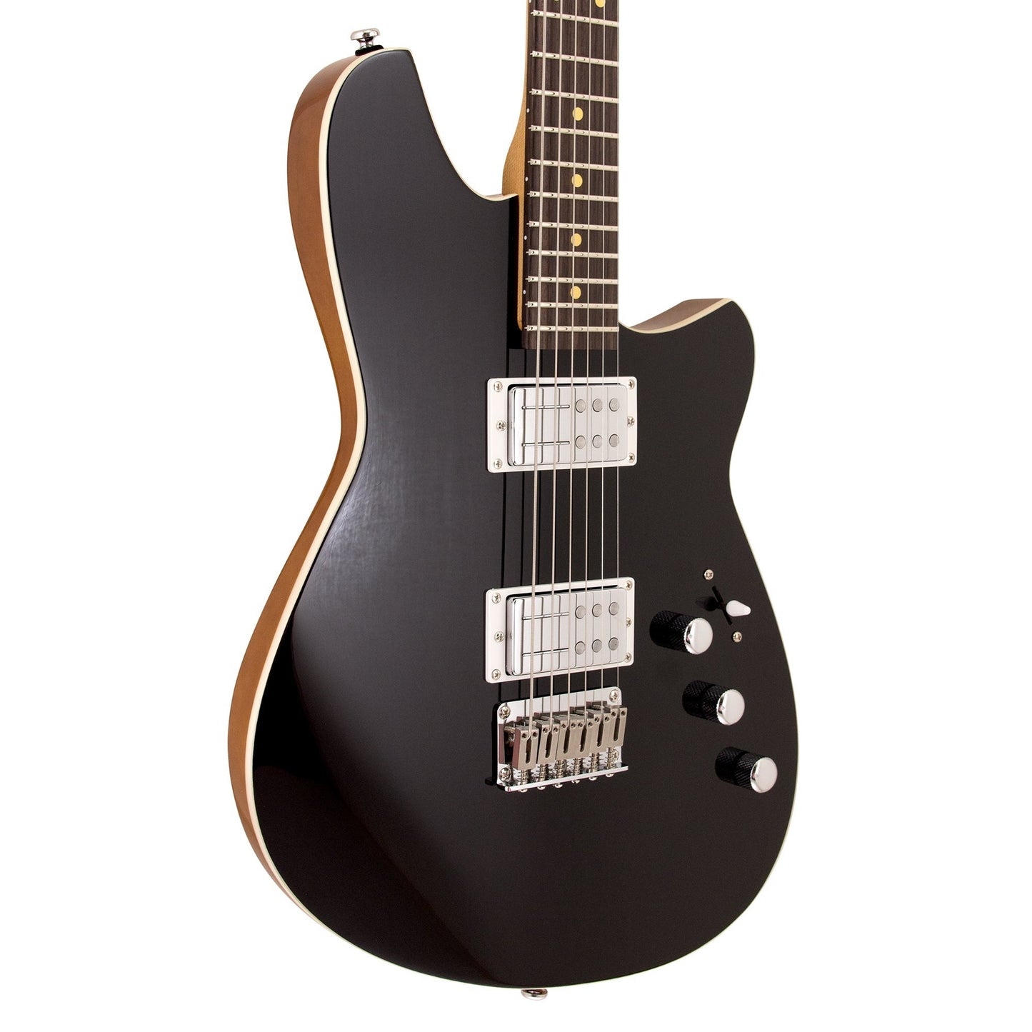 Reverend Descent Baritone Electric Guitar Midnight Black