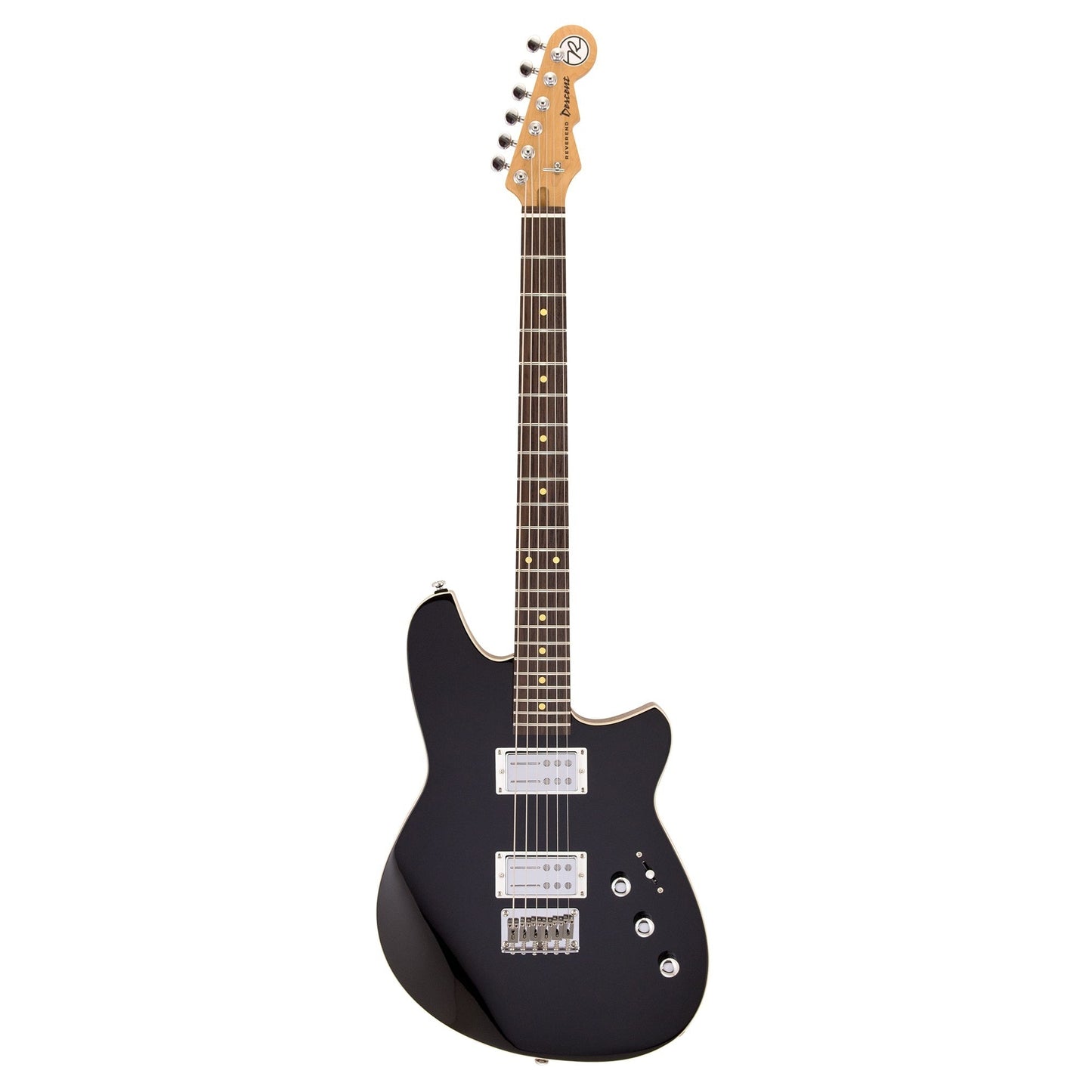 Reverend Descent Baritone Electric Guitar Midnight Black