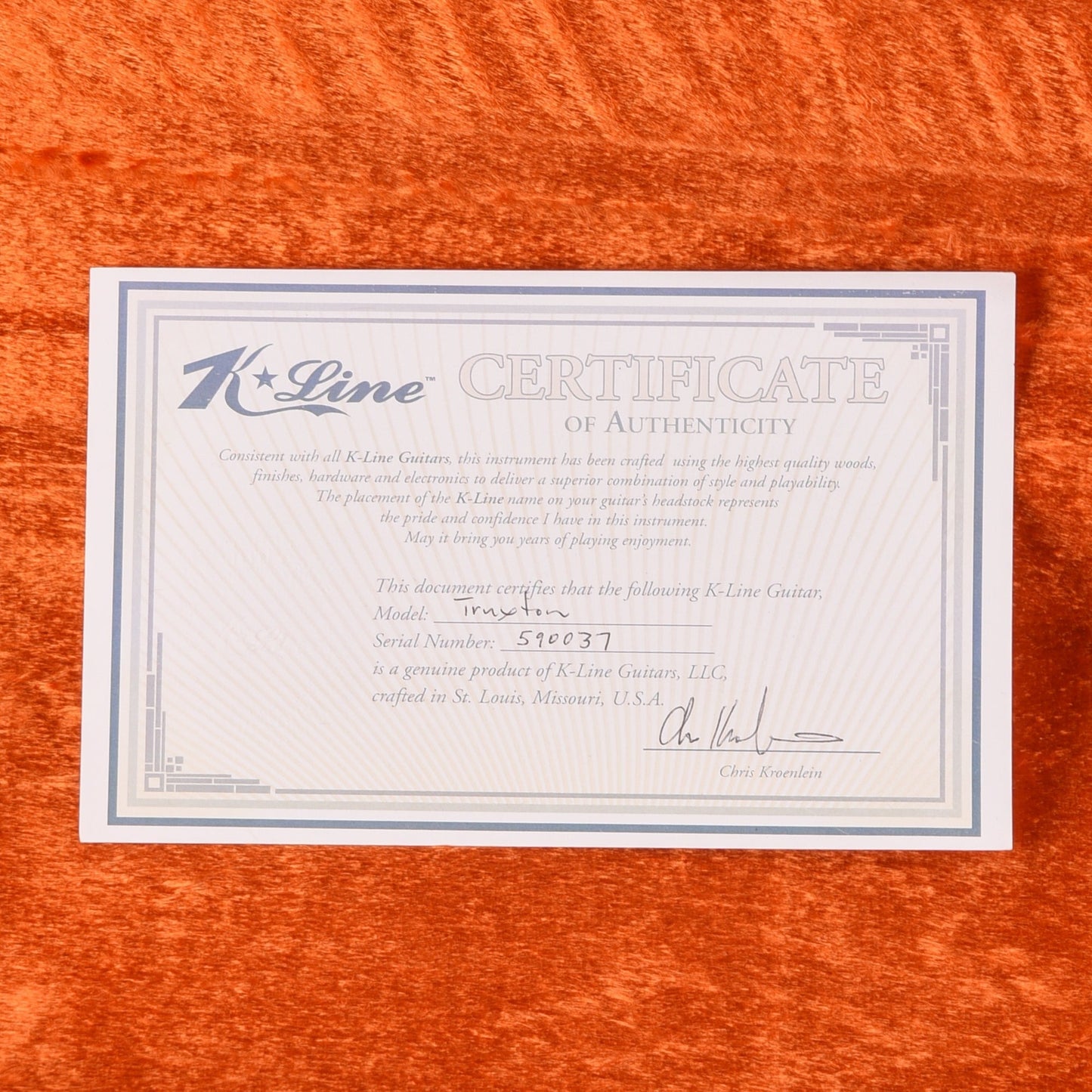 K-Line Truxton Thinline Sunburst 2020