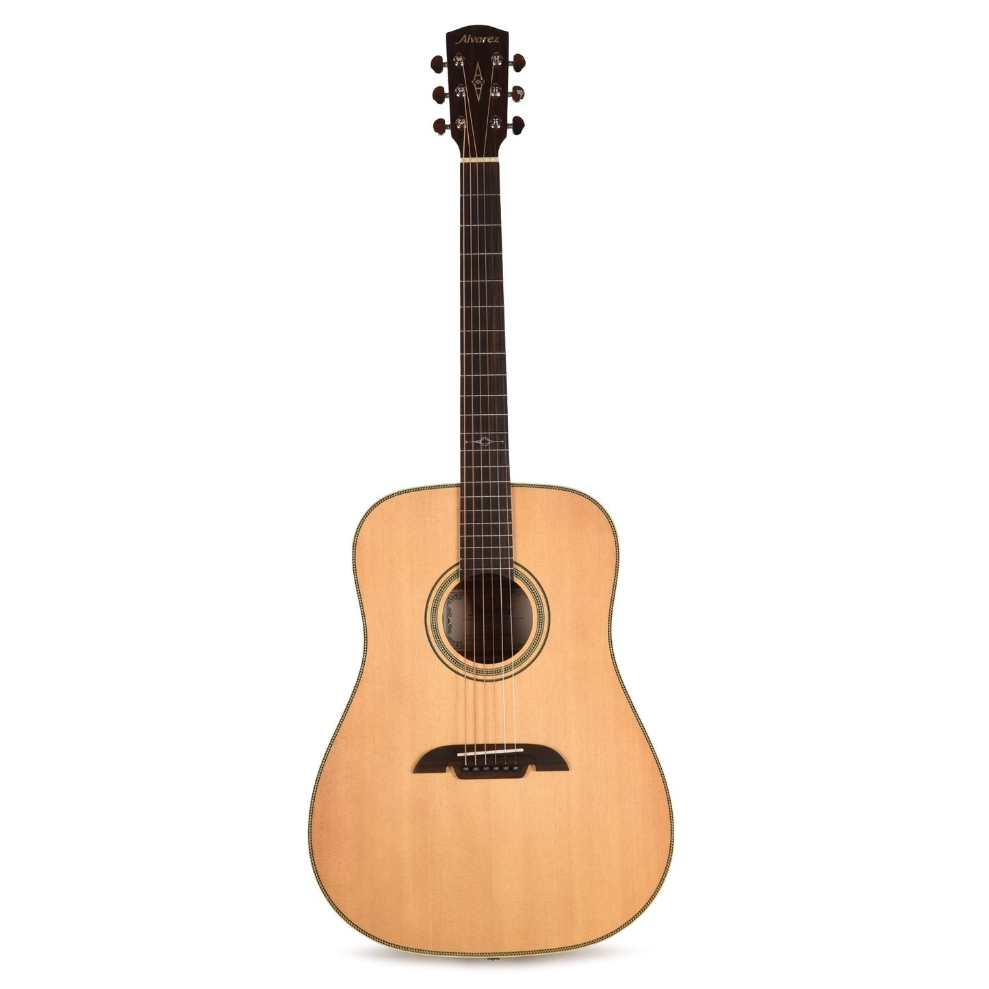 Alvarez AD60 Herringbone Dreadnought Acoustic Guitar Natural