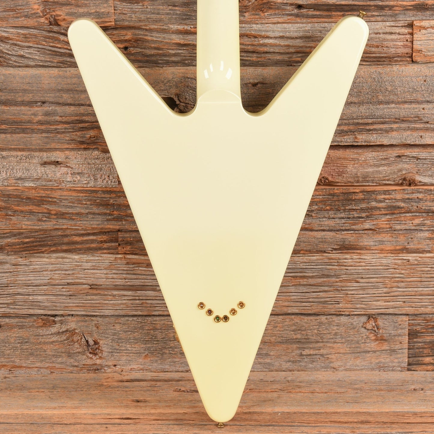 Gibson Reverse Flying V White - Dave Amato of REO Speedwagon