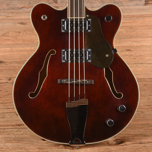 Eastwood Classic 4 Fretless Hollowbody Reissue Electric Bass Walnut