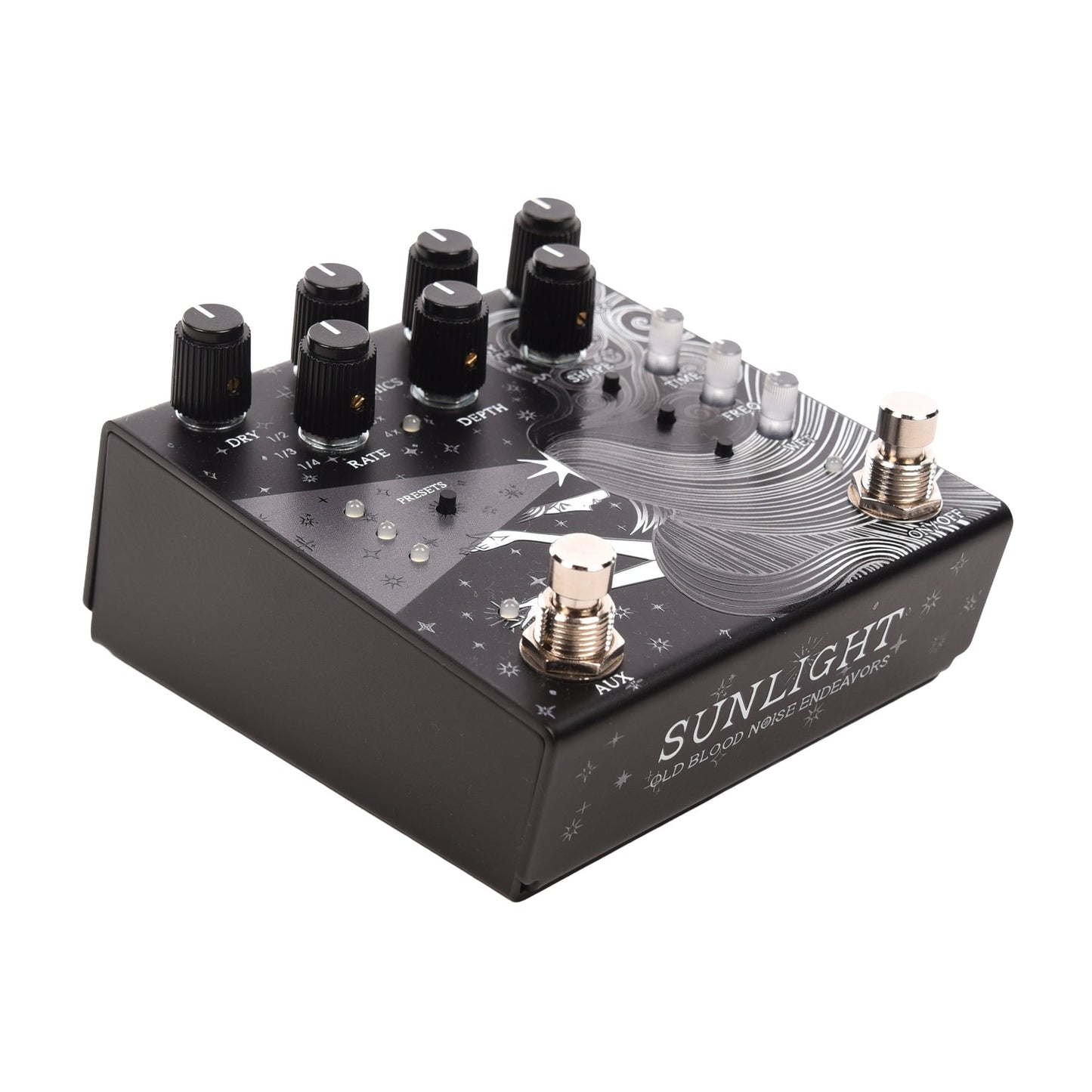 Old Blood Noise Sunlight Stereo Reverb Pedal Black