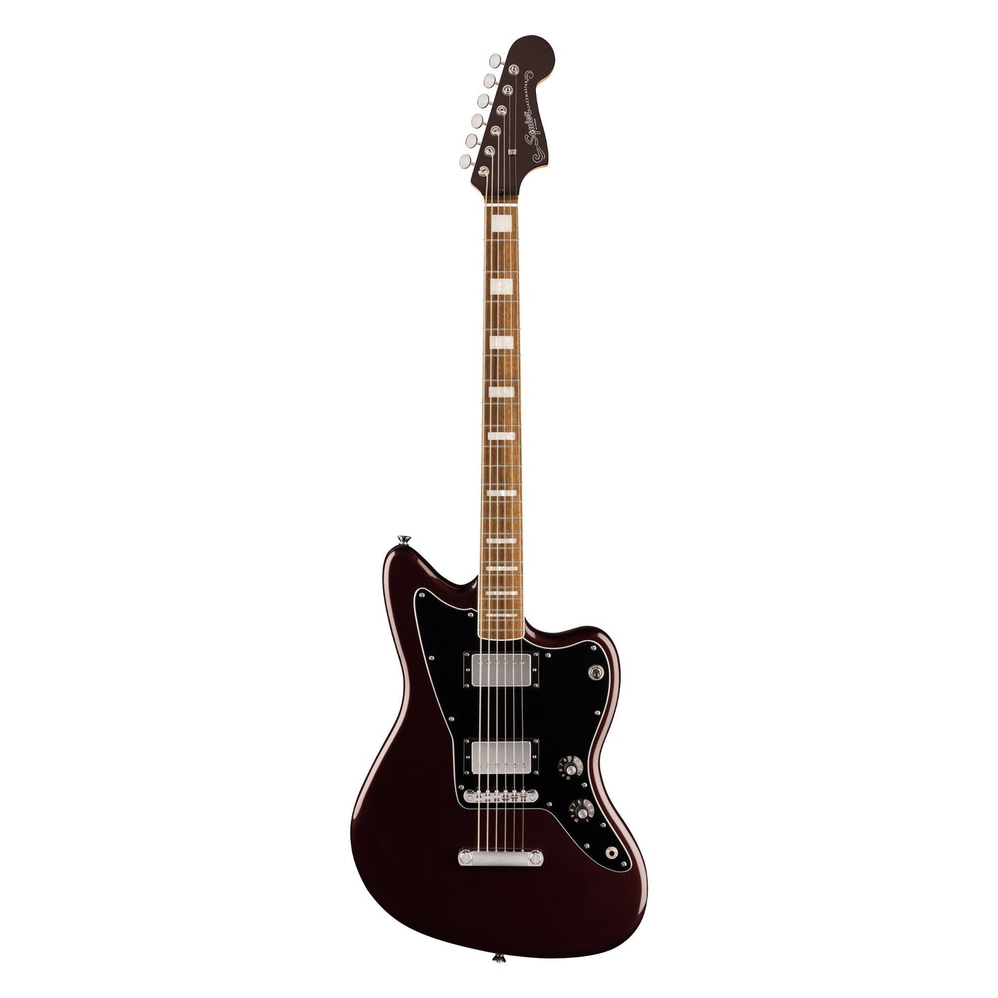Squier Paranormal Baritone Jazzmaster HH Oxblood w/Painted Headcap