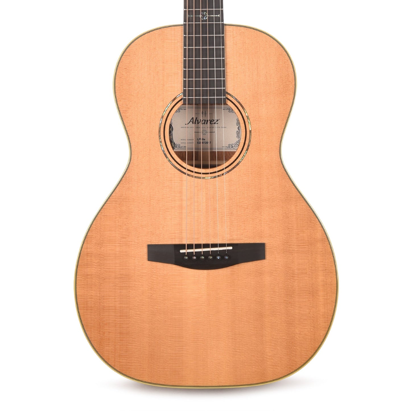 Alvarez LP60e Laureate Parlor AAA Solid North American Sitka/Solid African Mahogany Natural