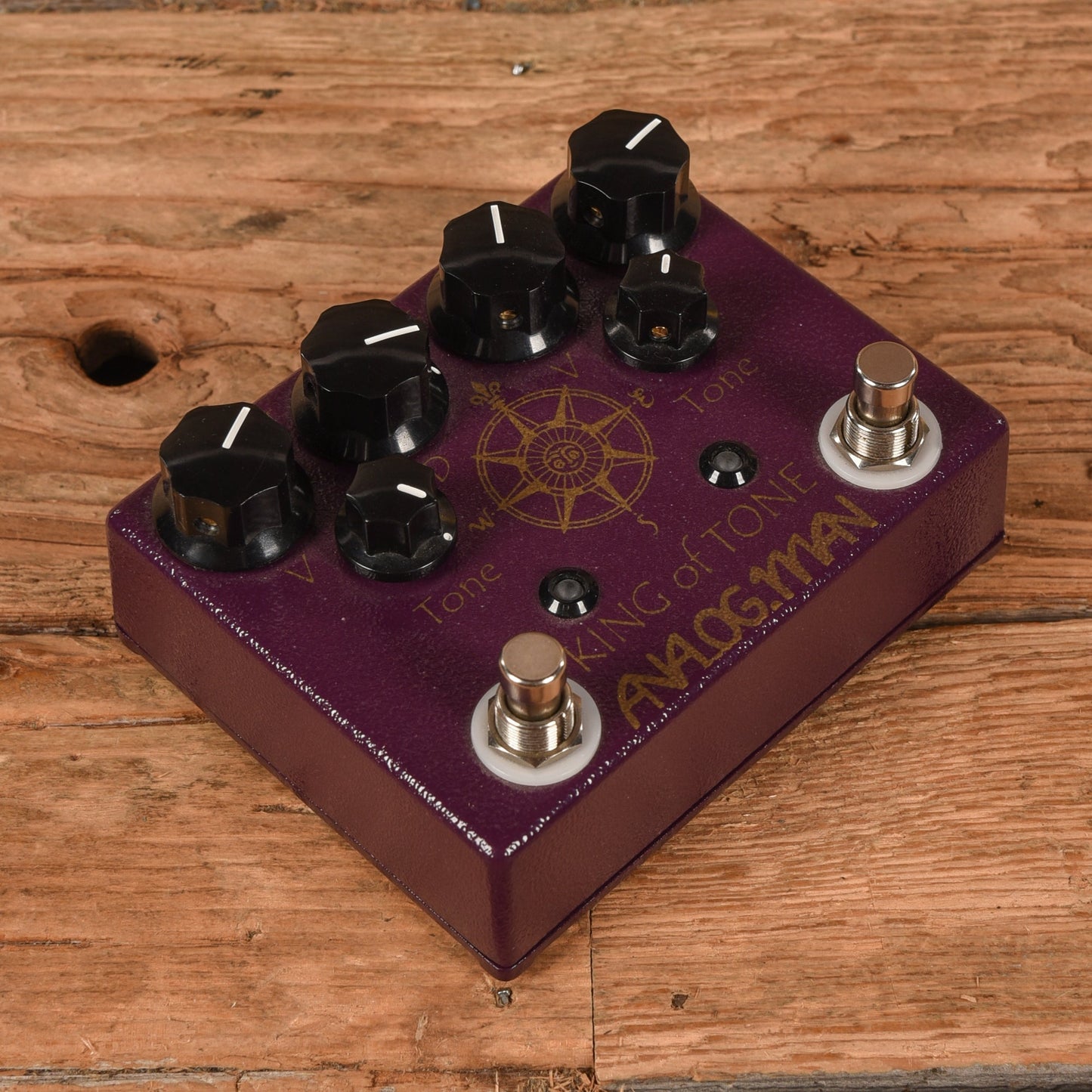 Analogman King Of Tone V4 w/ Extra Output and High Gain Yellow Side