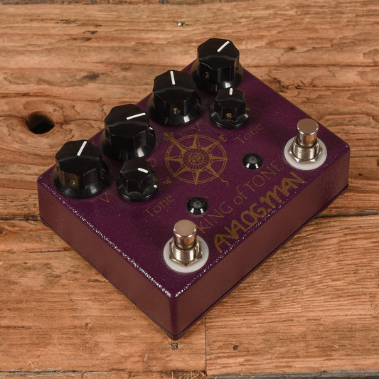 Analogman King Of Tone V4 w/ Extra Output and High Gain Yellow Side