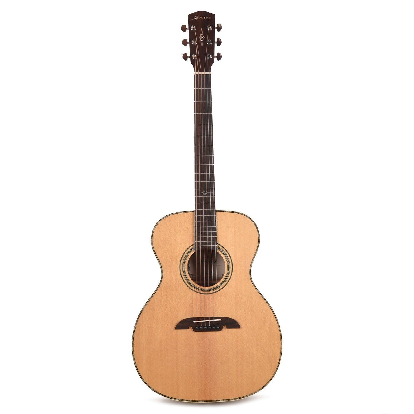 Alvarez AF60 Herringbone Folk/OM Acoustic Guitar Natural