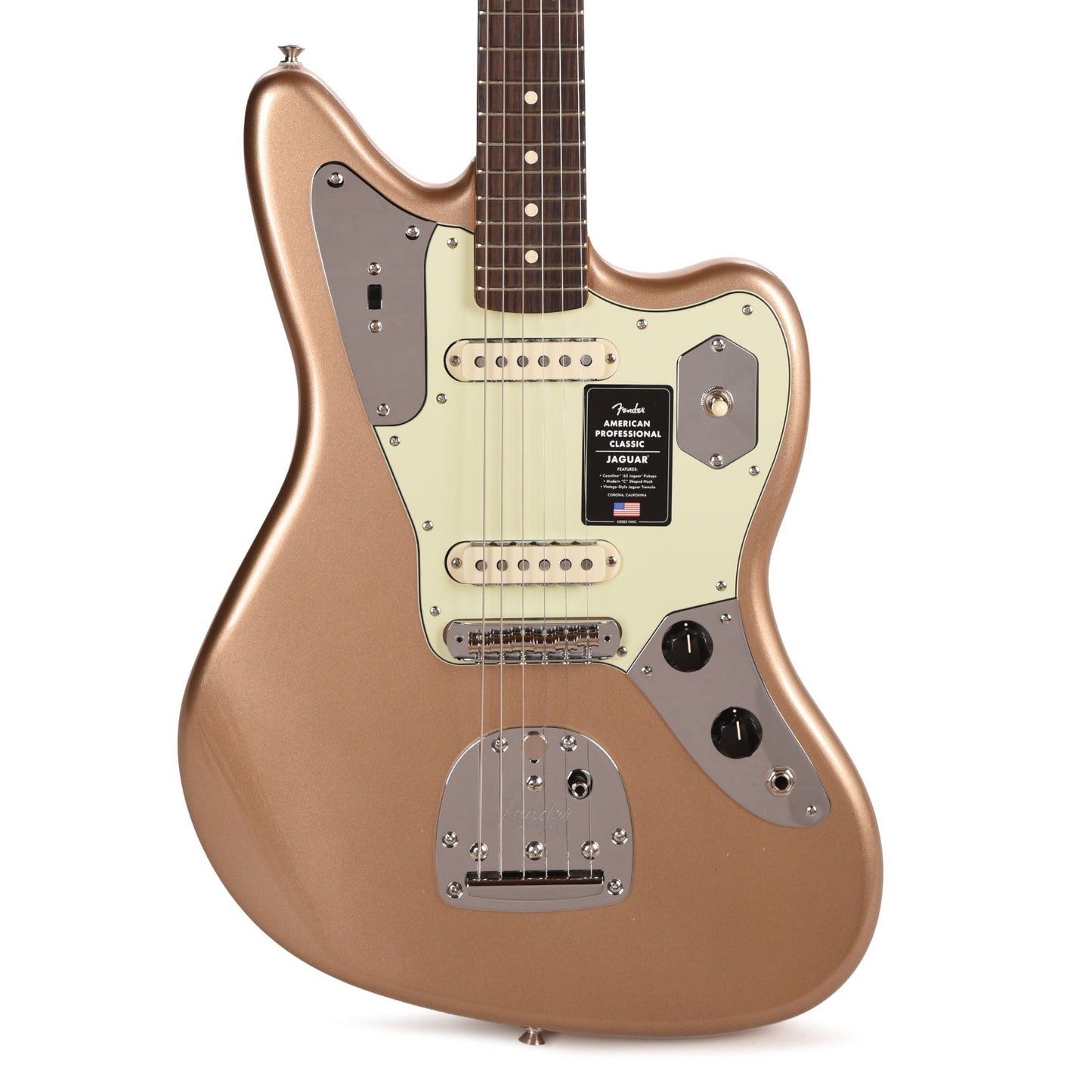 Fender American Professional Classic Jaguar Faded Firemist Gold