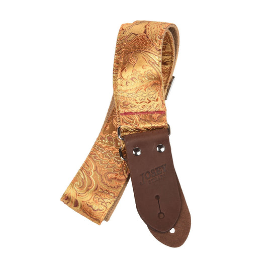 Josey The Sovereign 2" Guitar Strap w/Chocolate Ends and Cotton Backing