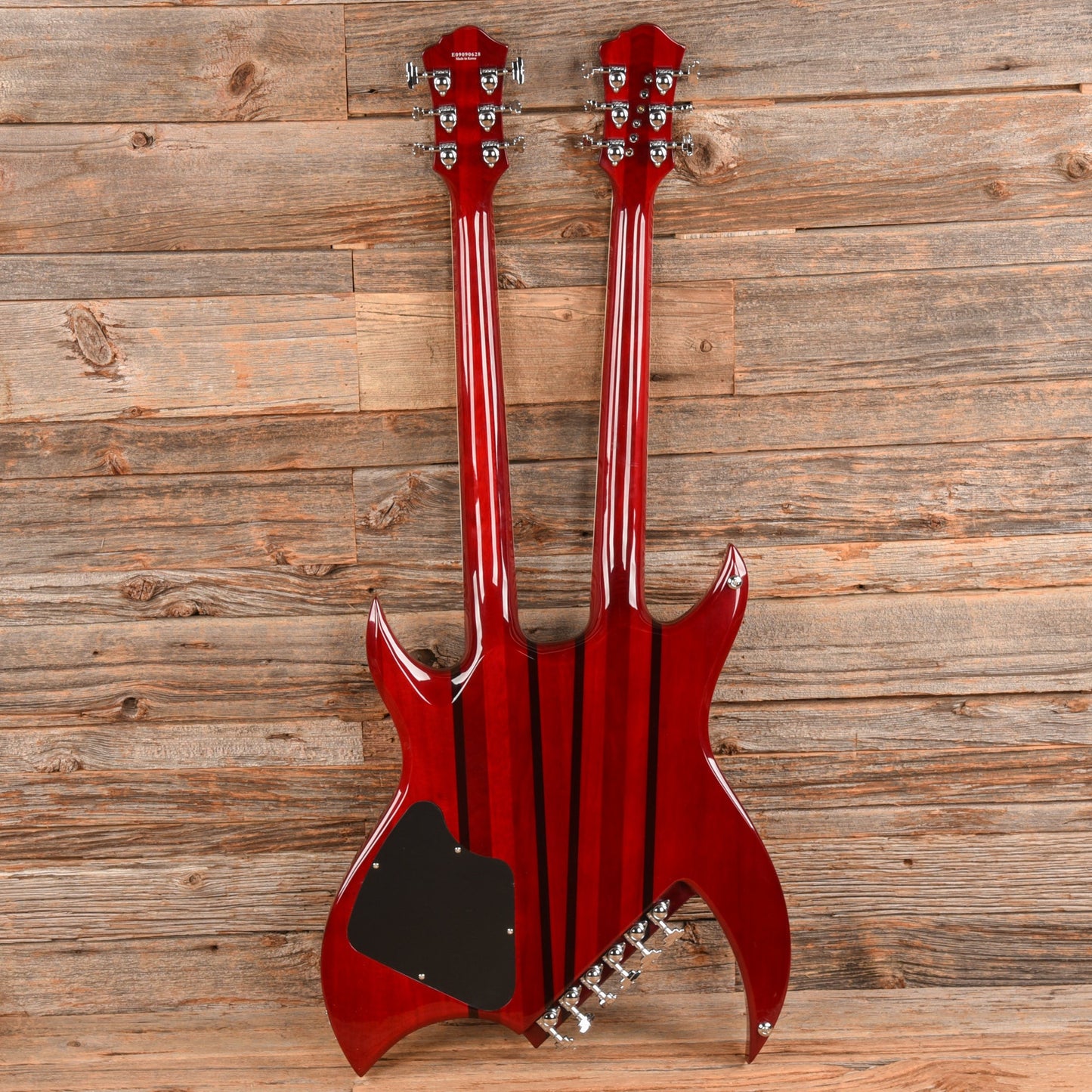 B.C. Rich Rich B Legacy Double Neck 2009 Trans Red - Dave Amato of REO Speedwagon
