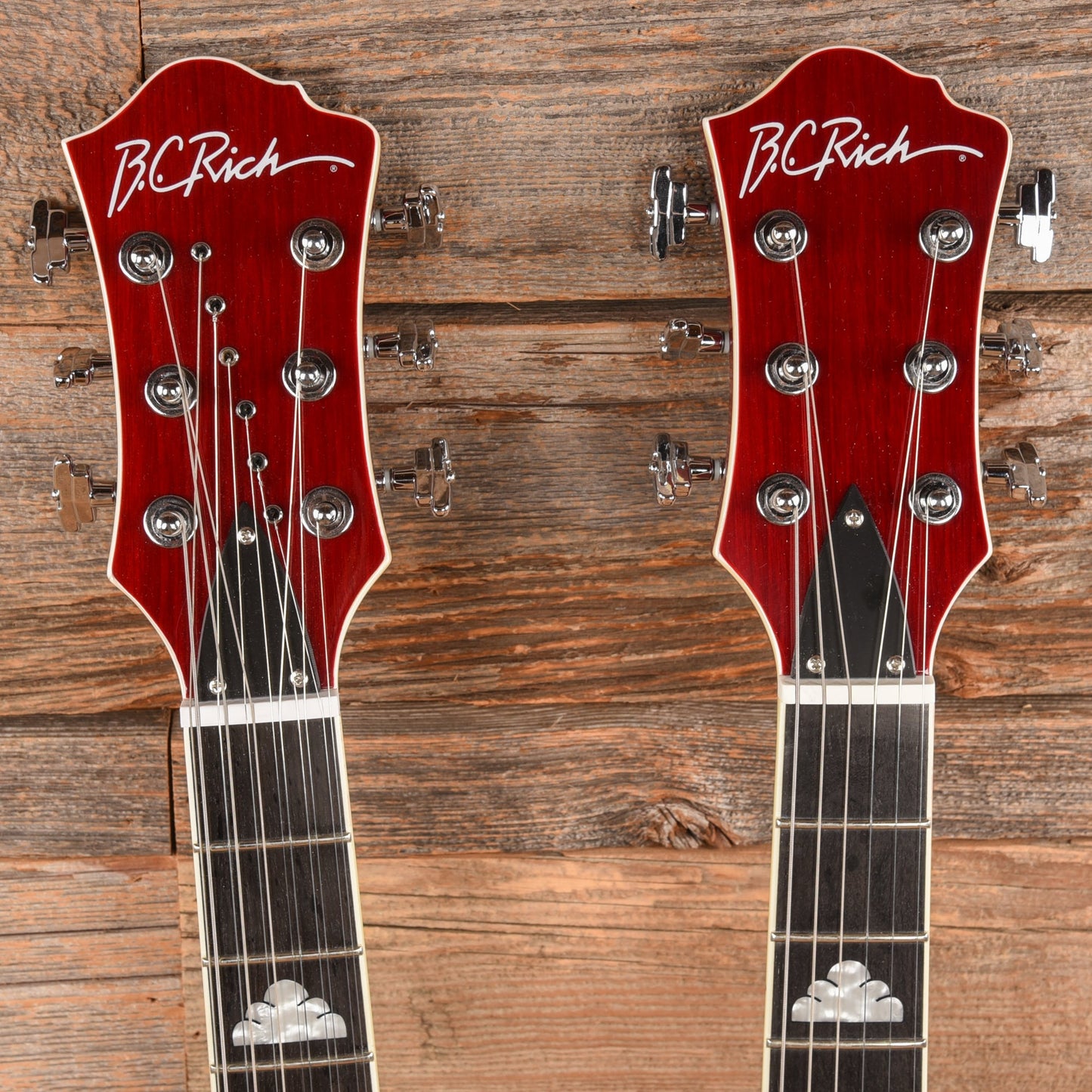 B.C. Rich Rich B Legacy Double Neck 2009 Trans Red - Dave Amato of REO Speedwagon