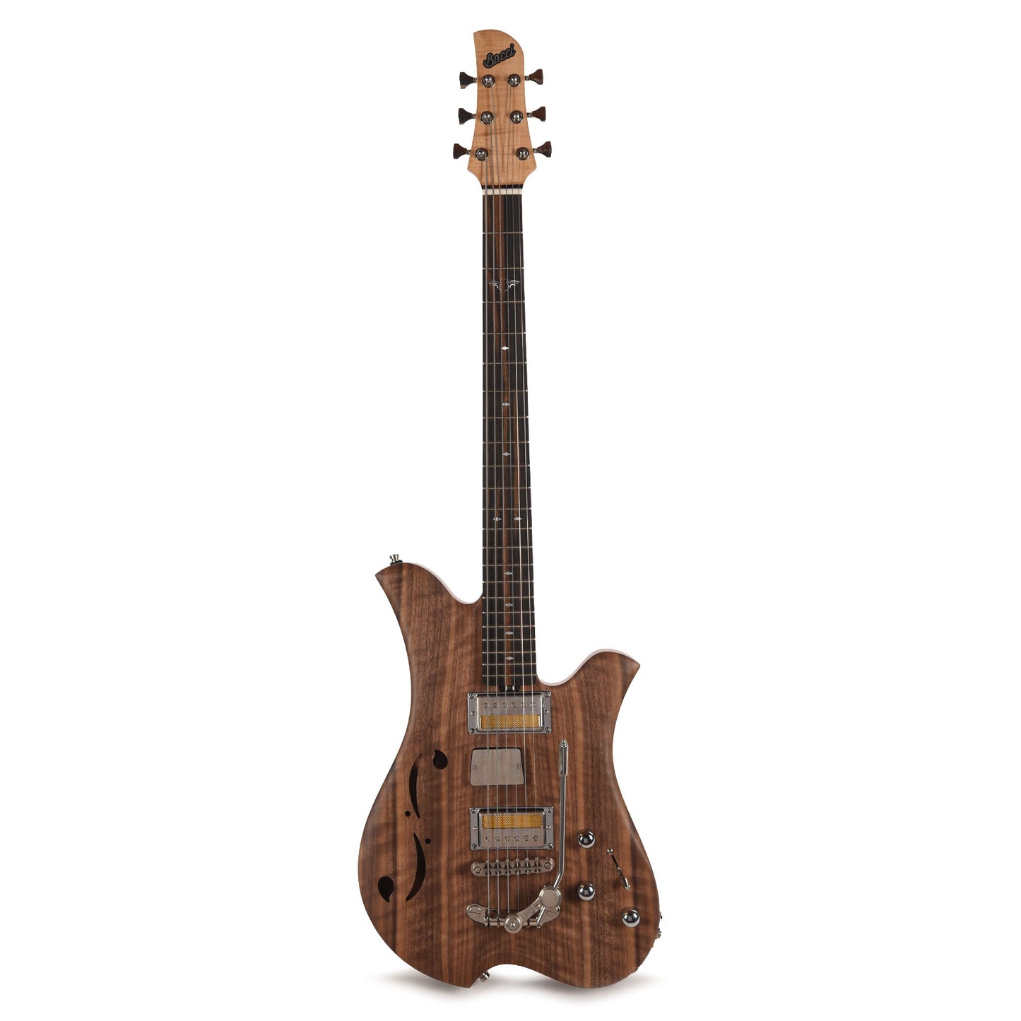 Bacci Leonardo Soffio Noce Dual Output Baritone Semi-Hollow Walnut Natural