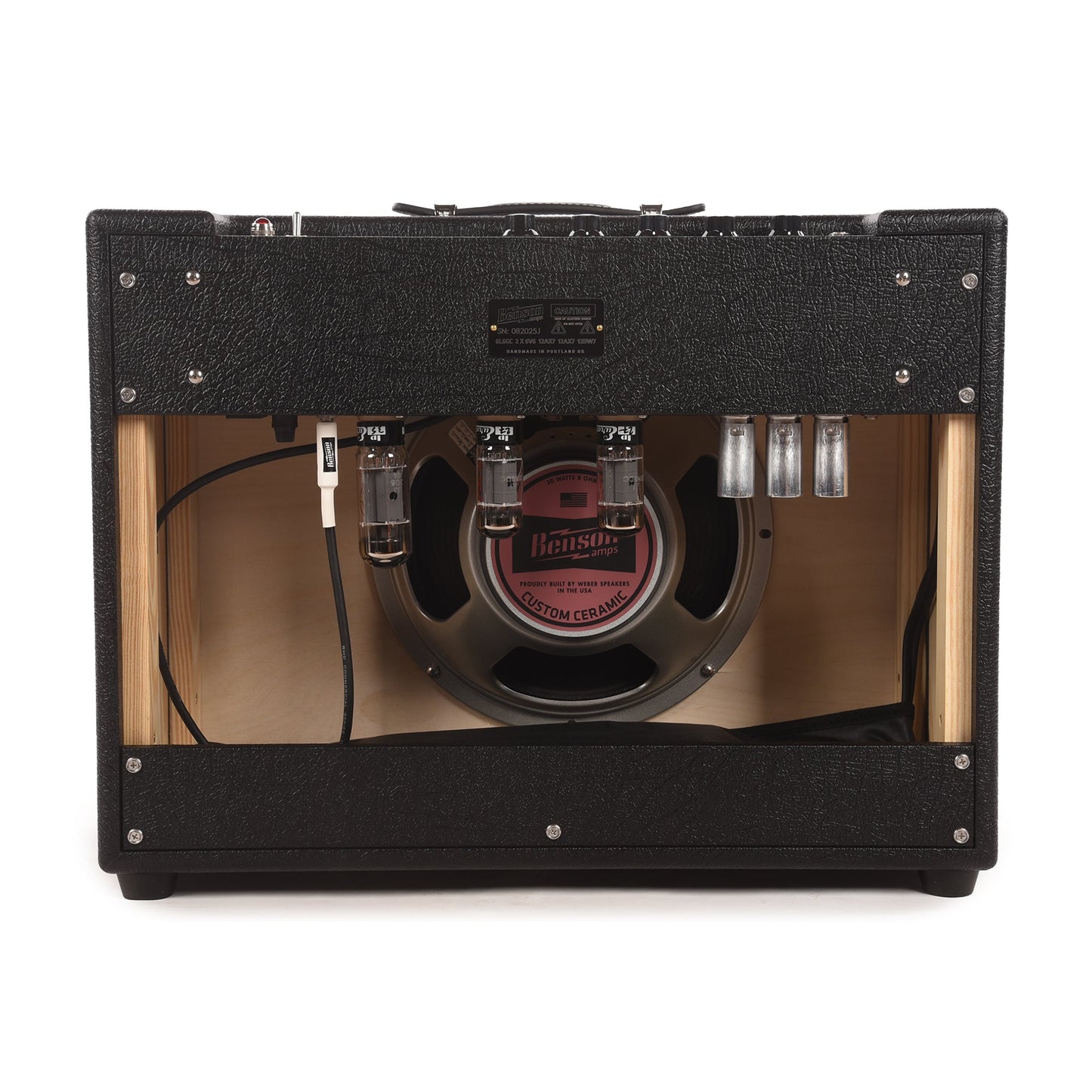 Benson Monarch Reverb Plus 15w 1x12 Combo Amp Black w/ Oxblood Grille