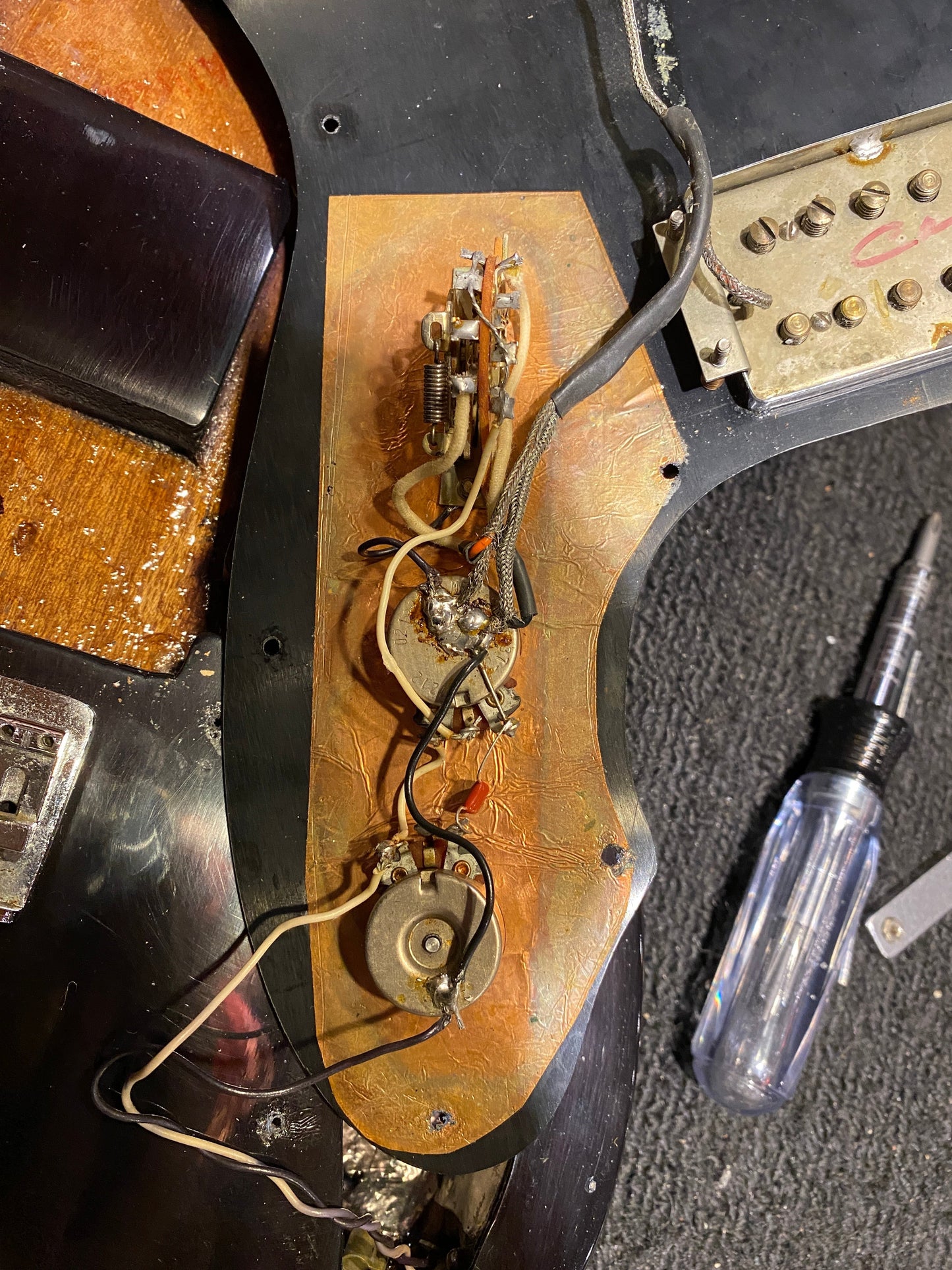 Fender Telecaster Thinline Transparent Black Refin 1972