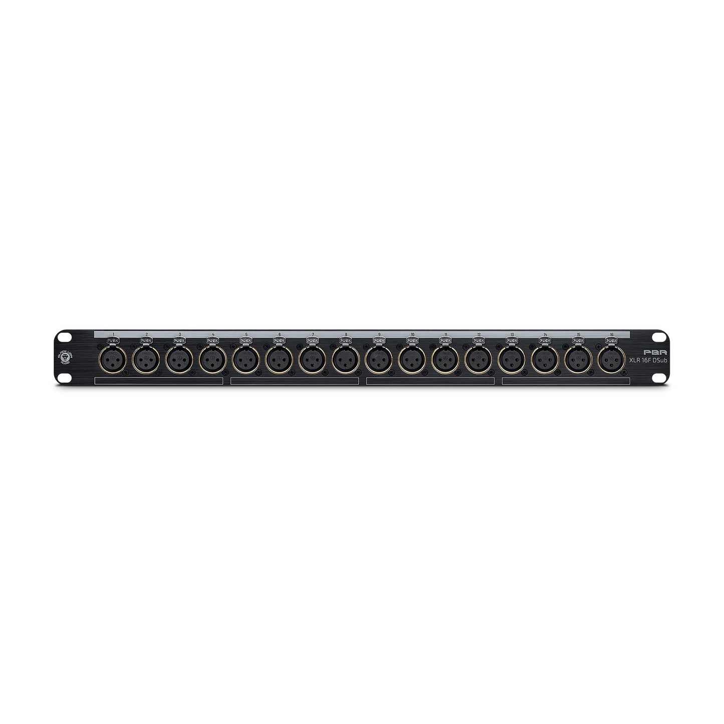 Black Lion Audio PBR XLR 16F DSub 16 Point Gold Plated XLR Female Patchbay w/ DSUB Outs
