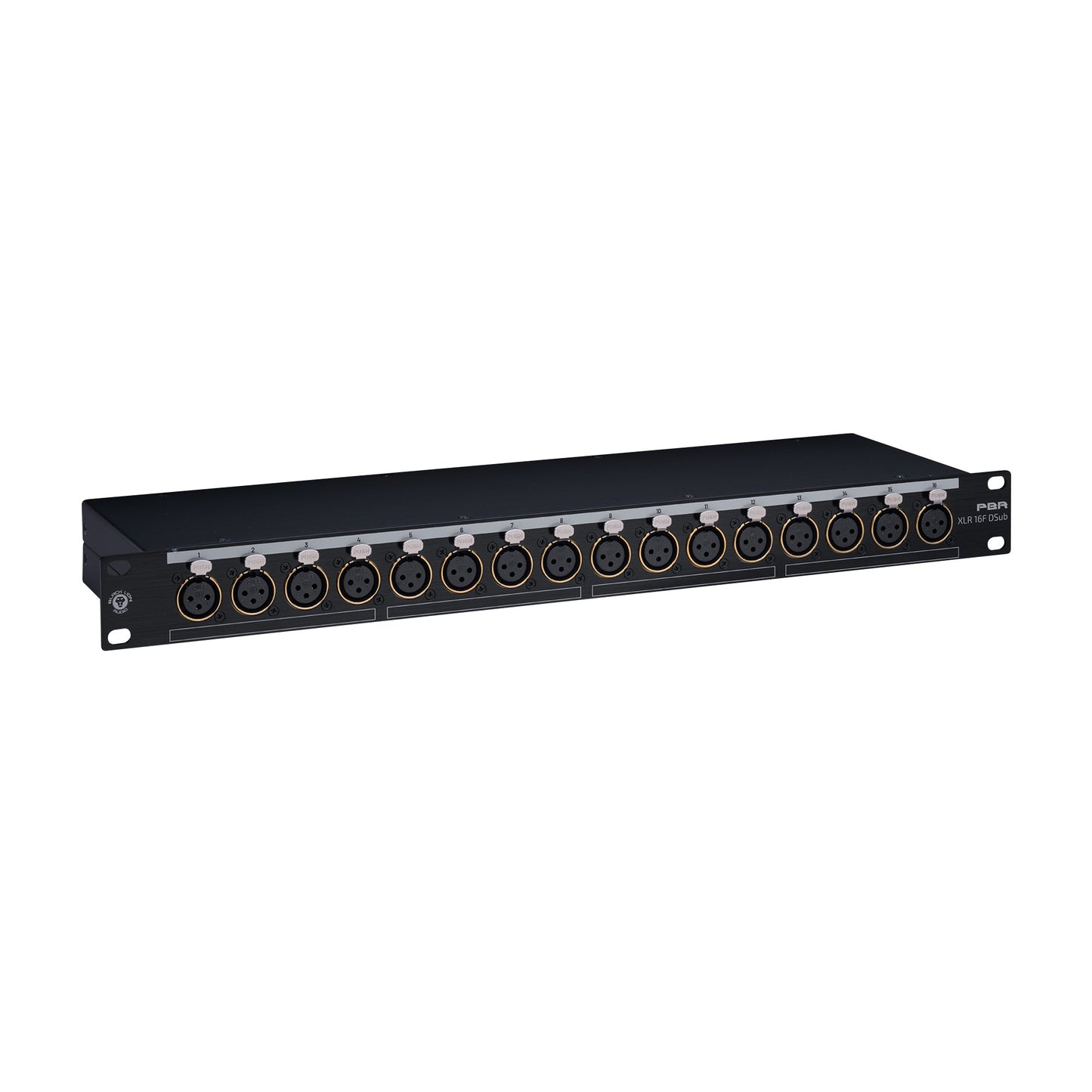 Black Lion Audio PBR XLR 16F DSub 16 Point Gold Plated XLR Female Patchbay w/ DSUB Outs