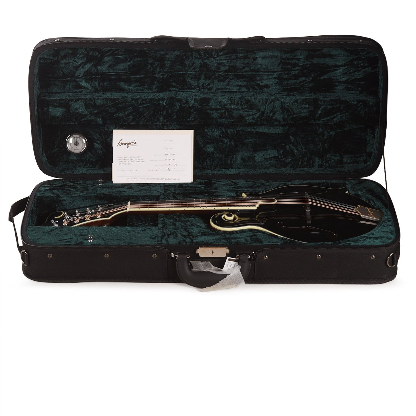 Bourgeois M5 F-Style Mandolin Aged Tone Torrefied Adirondack/Flamed Maple Black