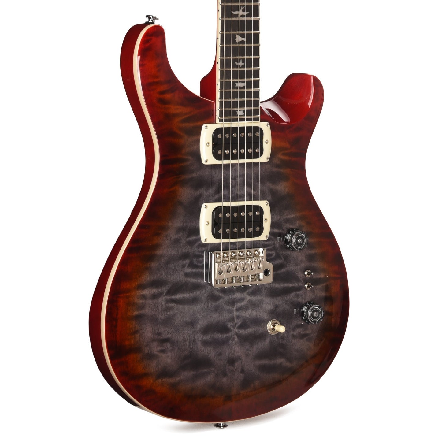 PRS SE Custom 24-08 Quilt Charcoal Cherry Burst