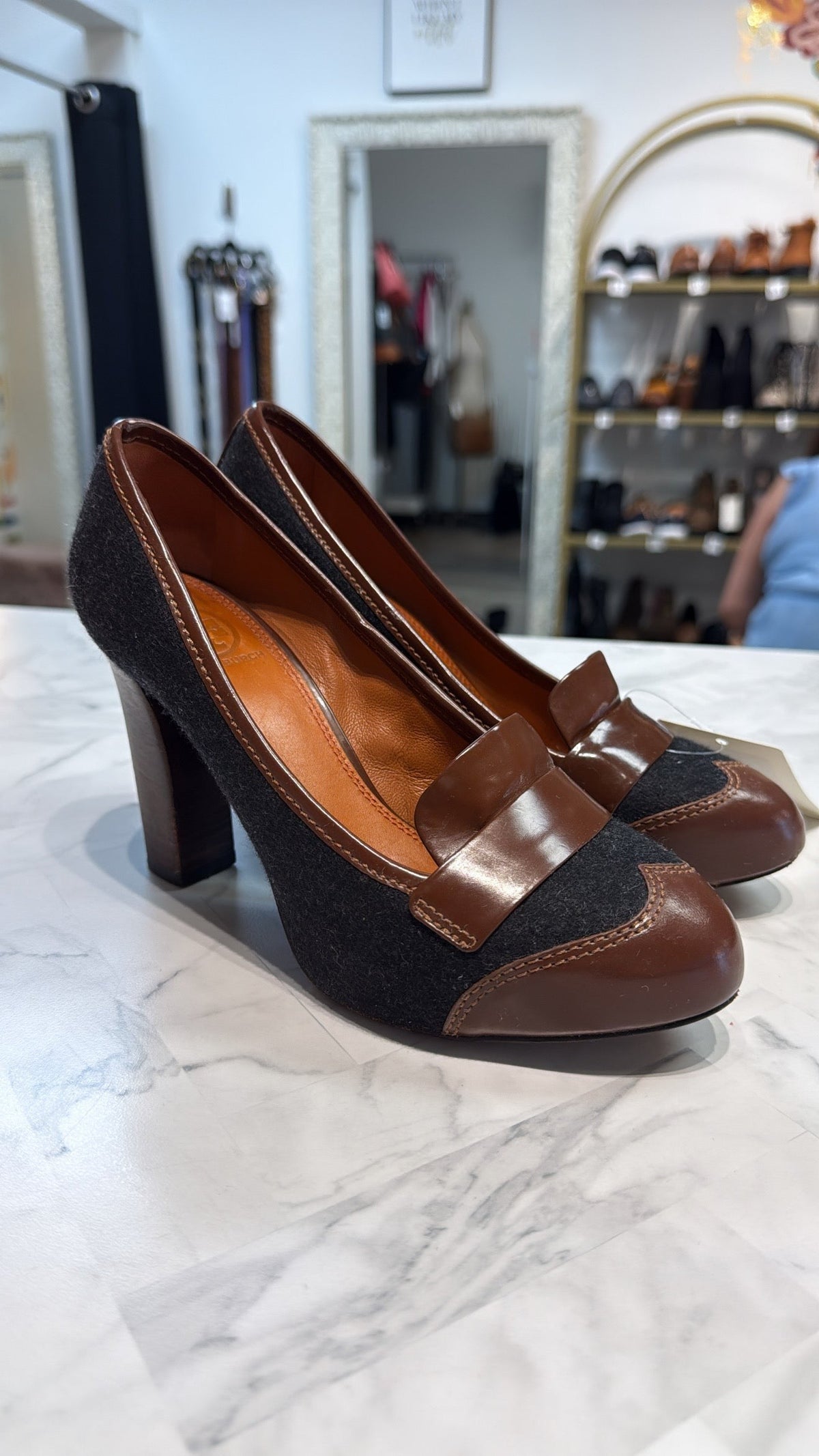 Tory Burch Brown/Gray Shoes, 6