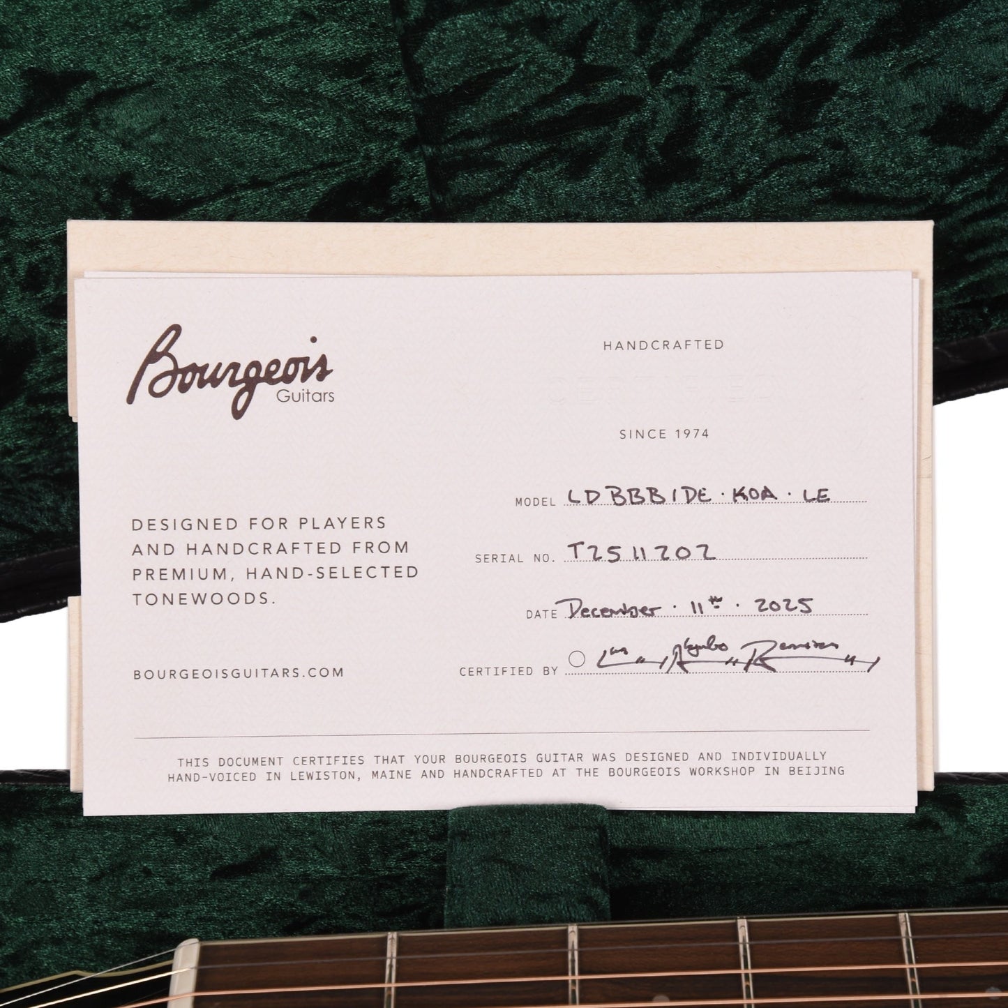 Bourgeois Downeast Series Hawaiian Bourgeois Blues Koa