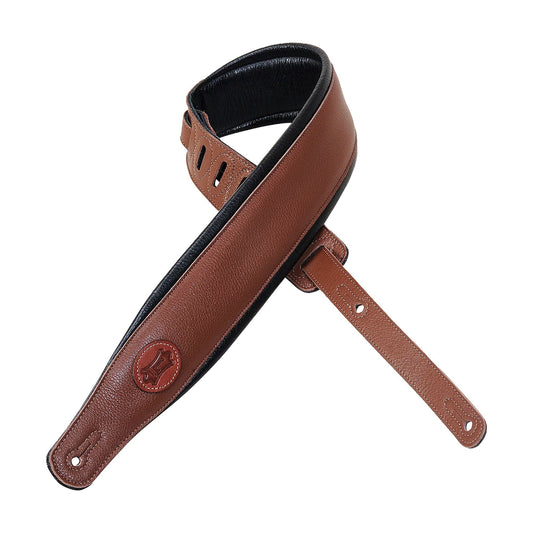 Levy's Signature Legacy Series 3" Wide Garment Leather Guitar Strap Brown