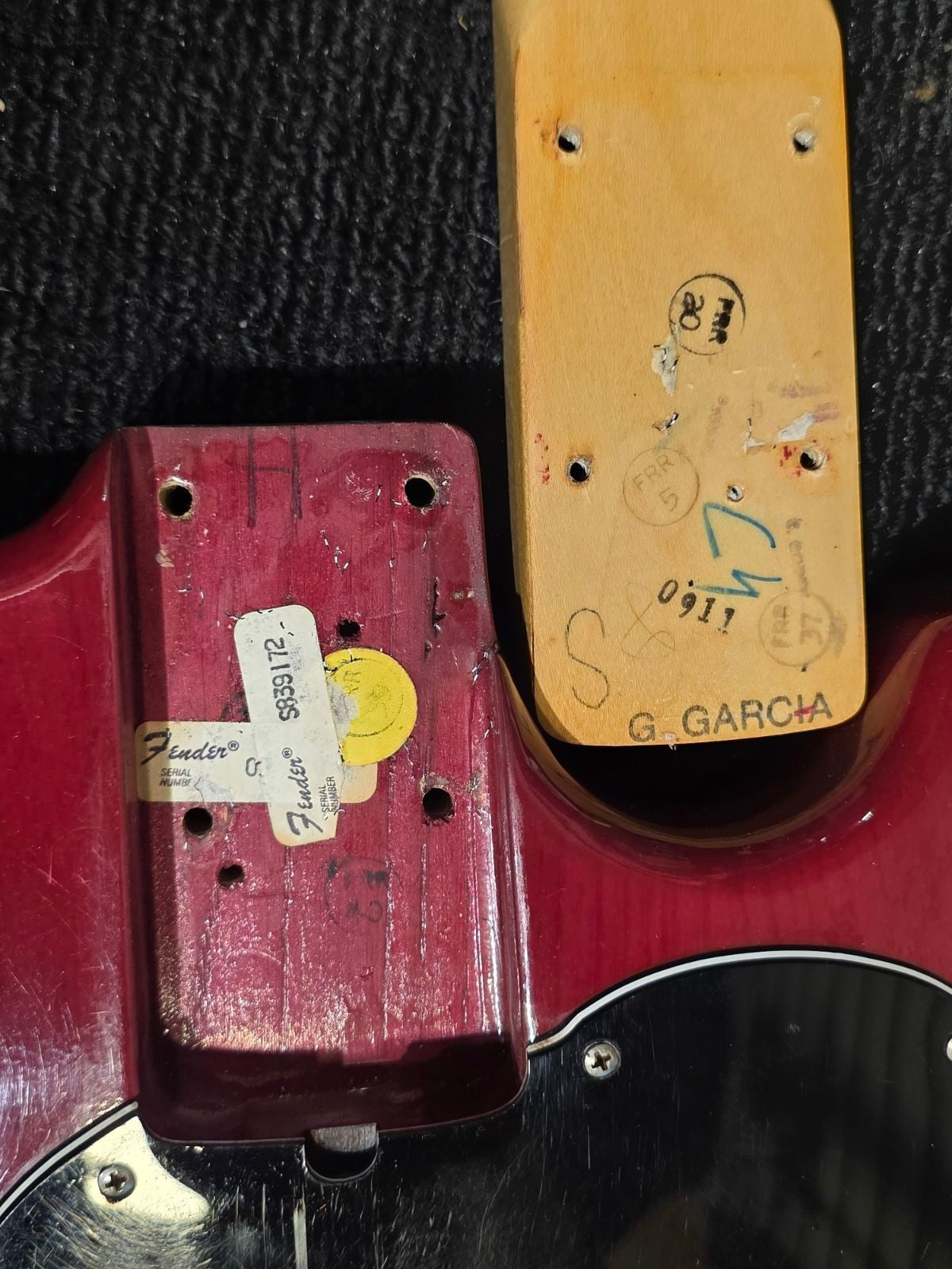 Fender Music Master Bass Red 1980