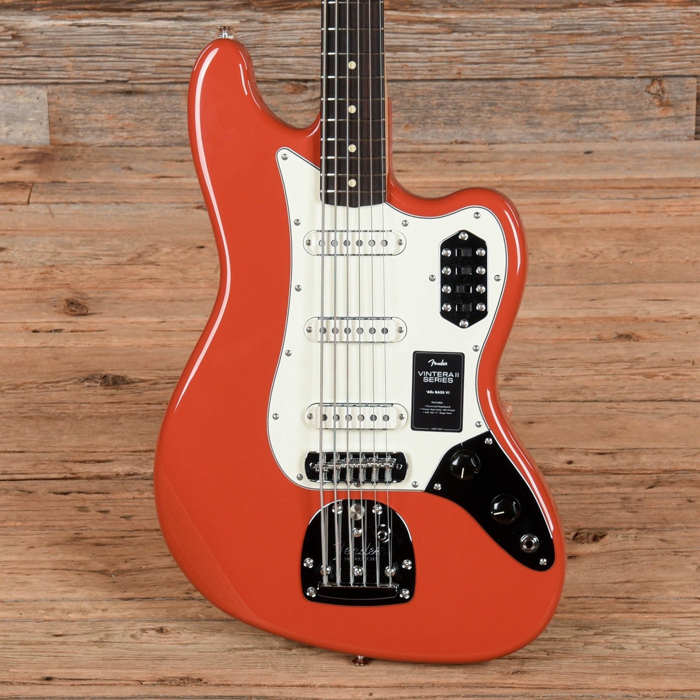 Fender Vintera II 60s Bass VI Fiesta Red 2022
