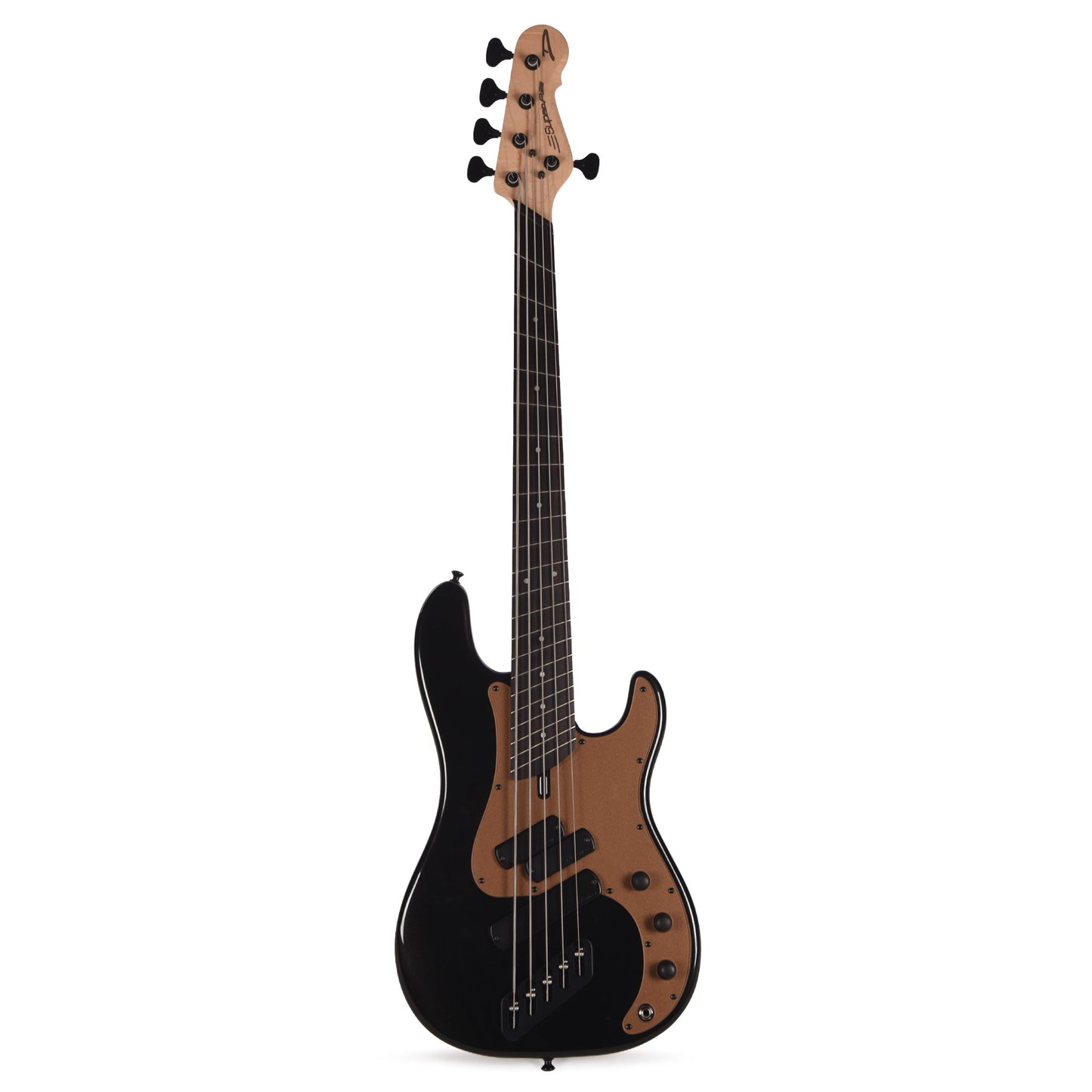 Dingwall SP1 Superbass 5-String Gloss Metallic Black w/Matte Gold Pickguard
