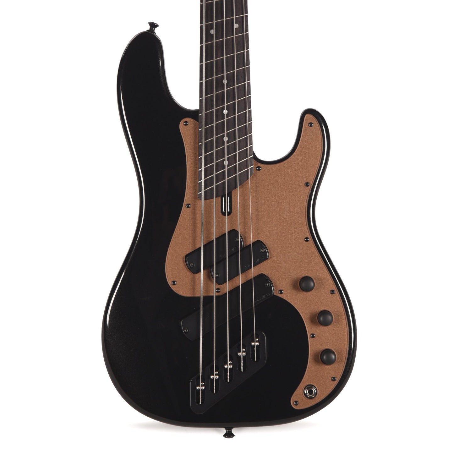 Dingwall SP1 Superbass 5-String Gloss Metallic Black w/Matte Gold Pickguard