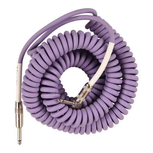 Divine Noise Curly Instrument Cable 30' Right Angle/Straight Lavender Haze