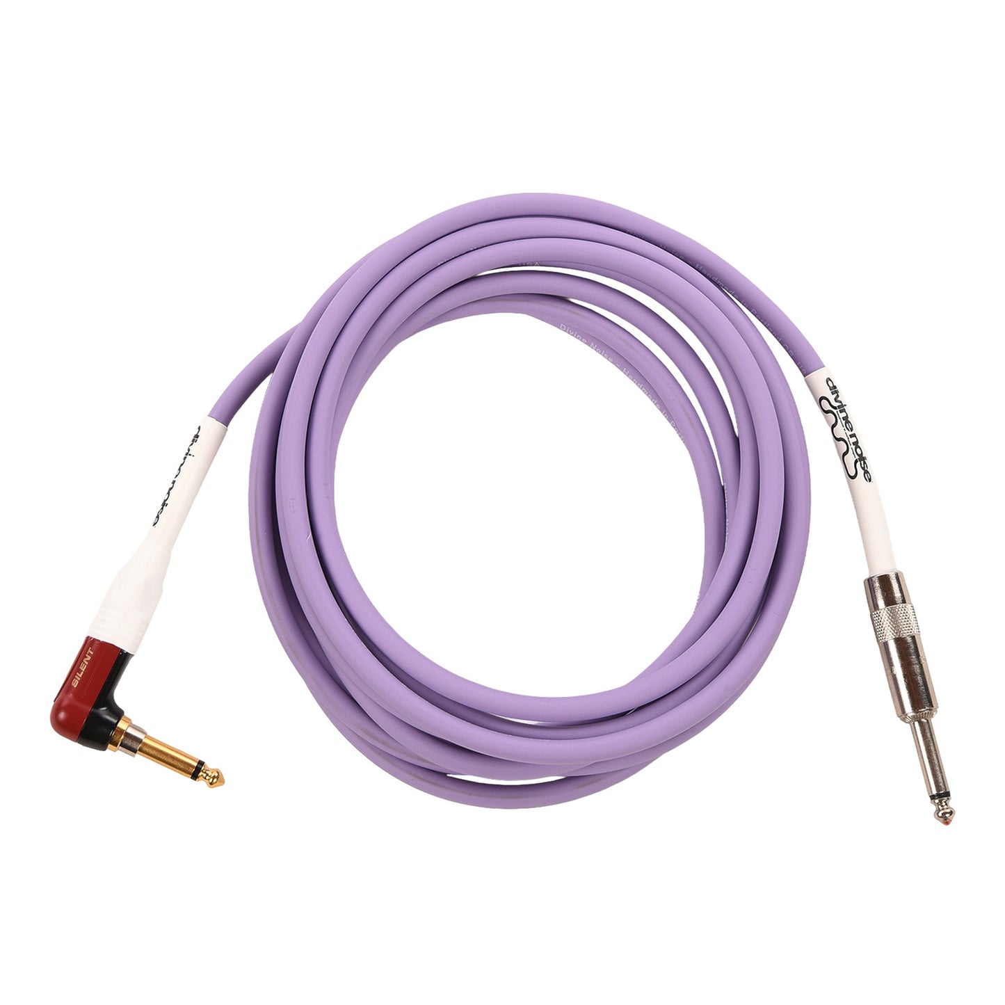 Divine Noise Instrument Cable 15' Right Angle Silent/Straight Lavender Haze