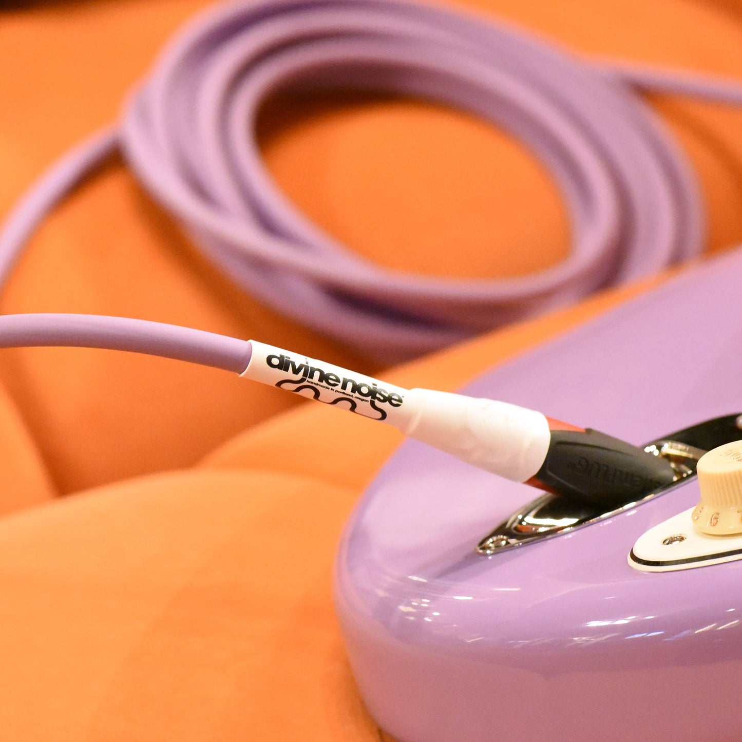 Divine Noise Instrument Cable 15' Straight Silent/Straight Lavender Haze
