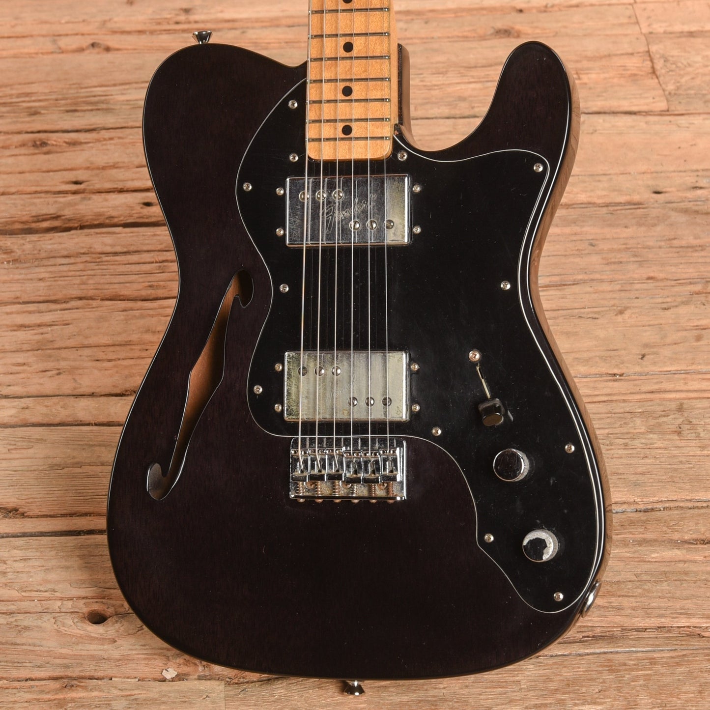 Fender Telecaster Thinline Transparent Black Refin 1972