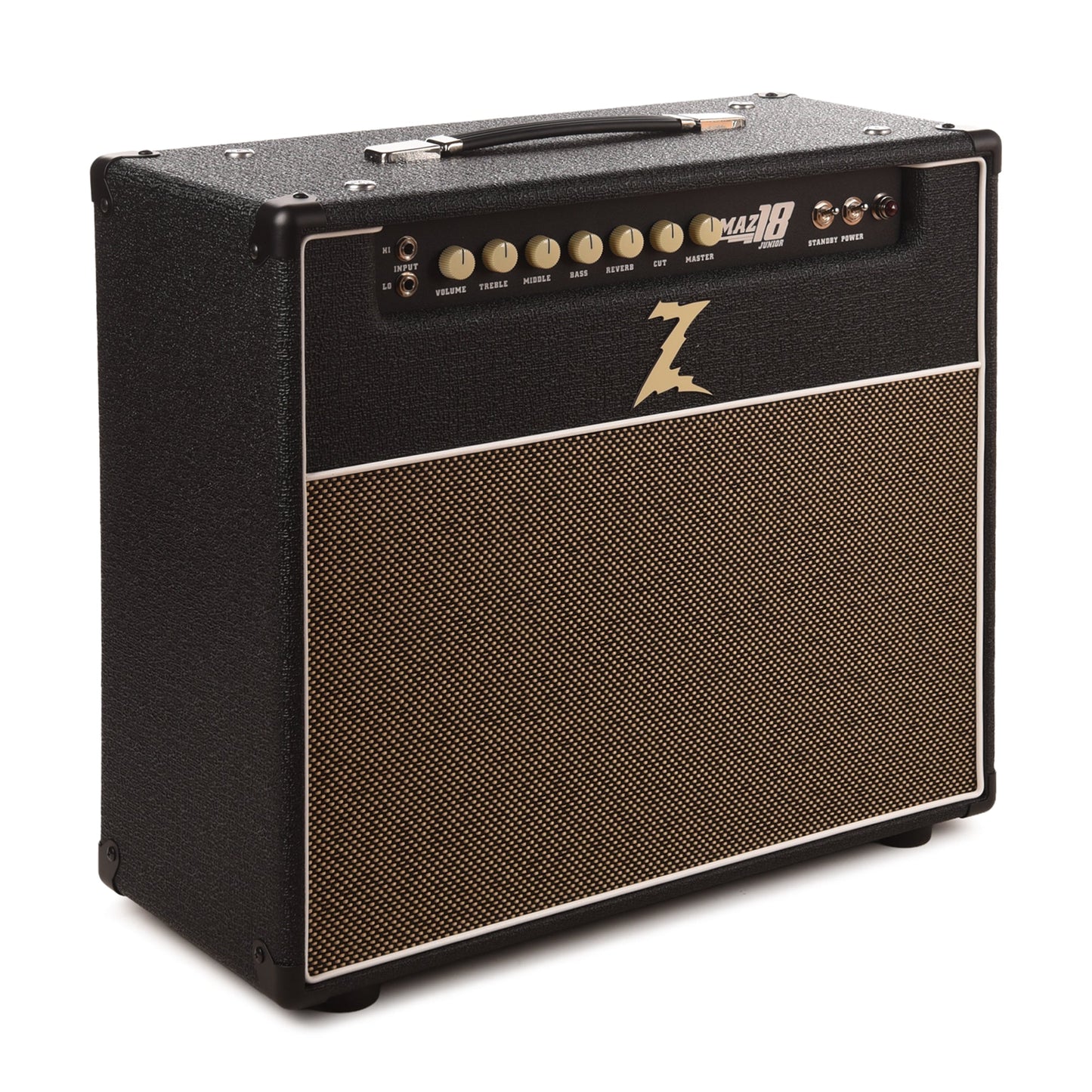 Dr. Z MAZ 18 Jr. MK.II 1x12 LT Combo w/ Reverb Black w/Tan Grill