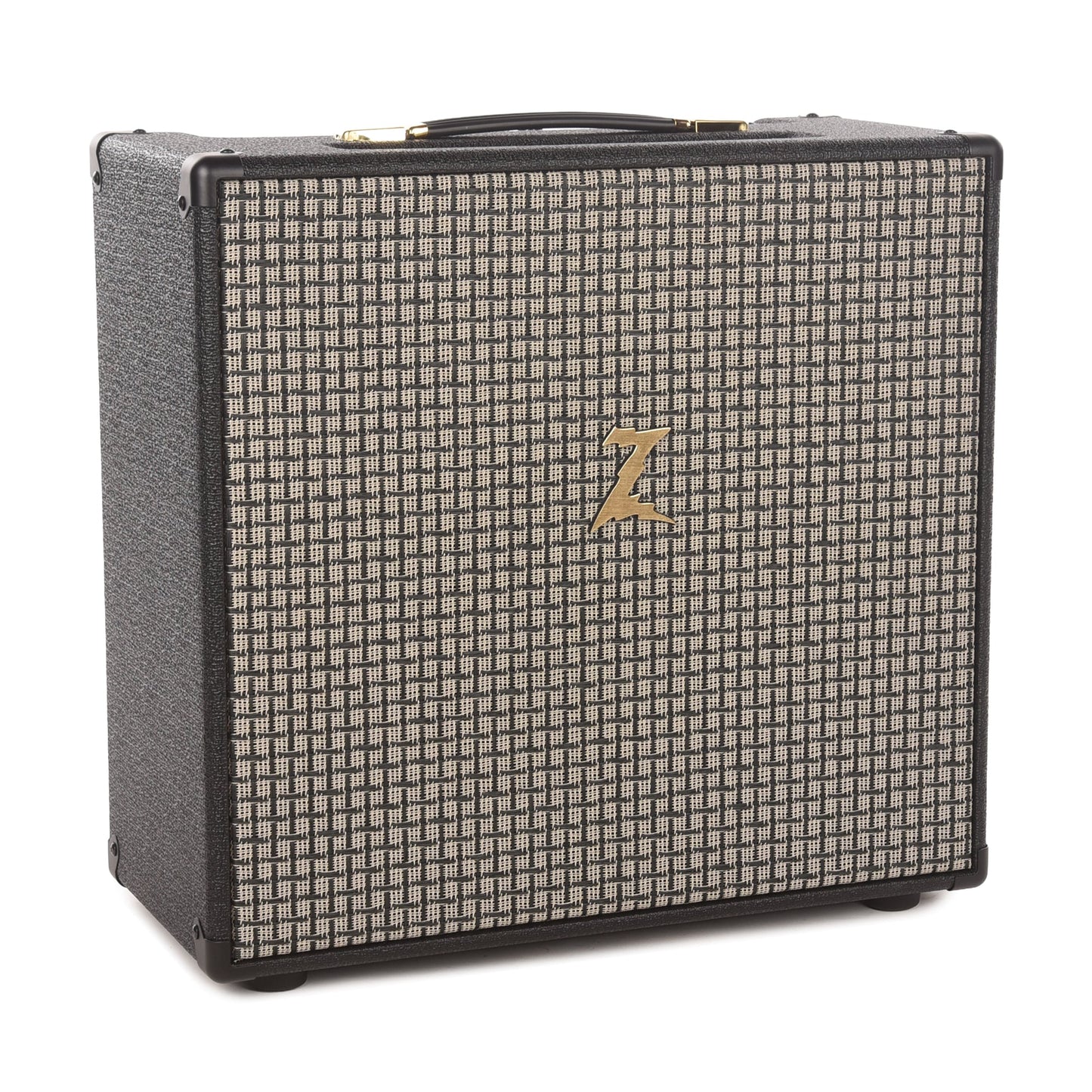 Dr. Z Route 66 Jr. 12w 1x12 Combo Black w/ Checkered Basketweave Grille, Gold Z and Handle