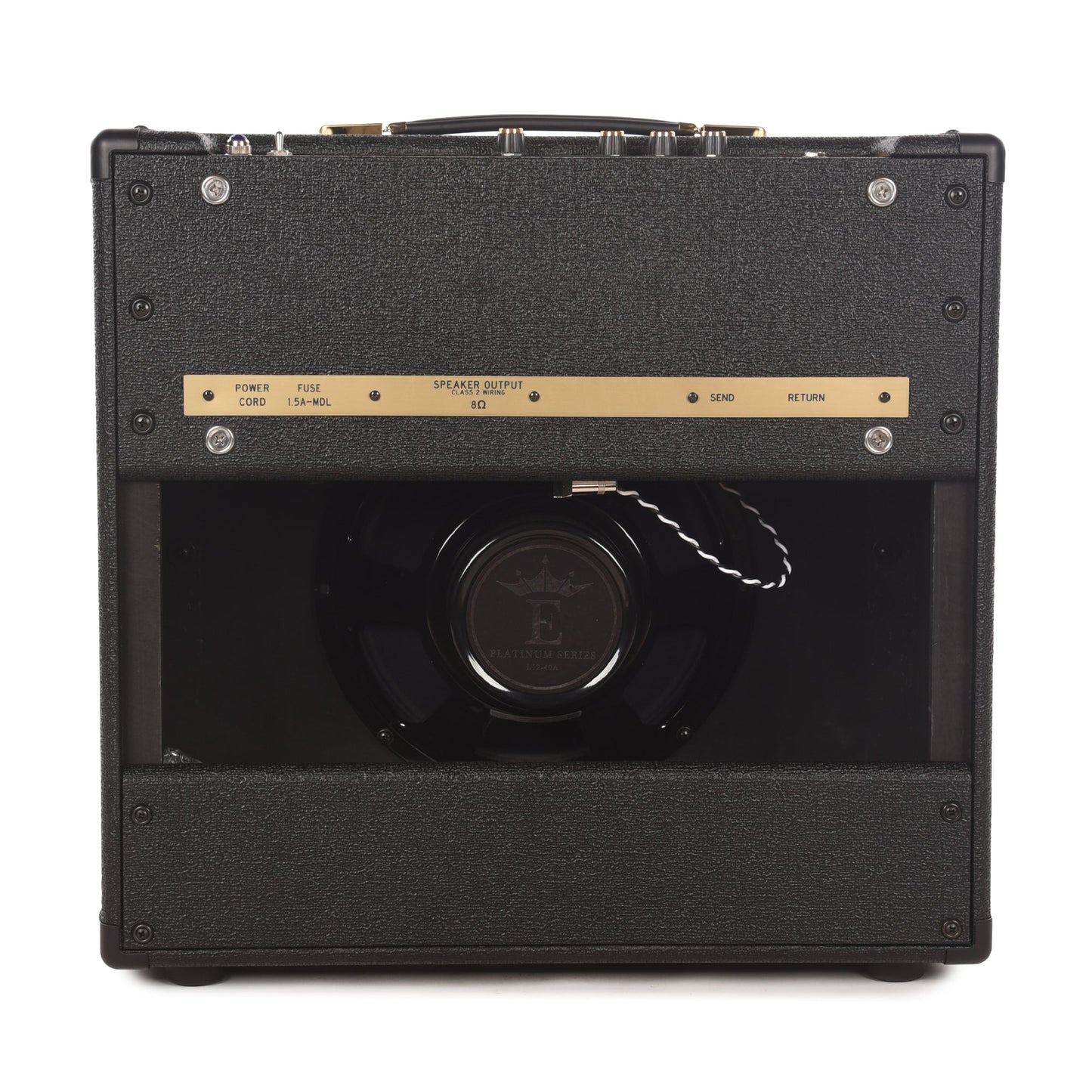 Dr. Z Route 66 Jr. 12w 1x12 Combo Black w/ Checkered Basketweave Grille, Gold Z and Handle
