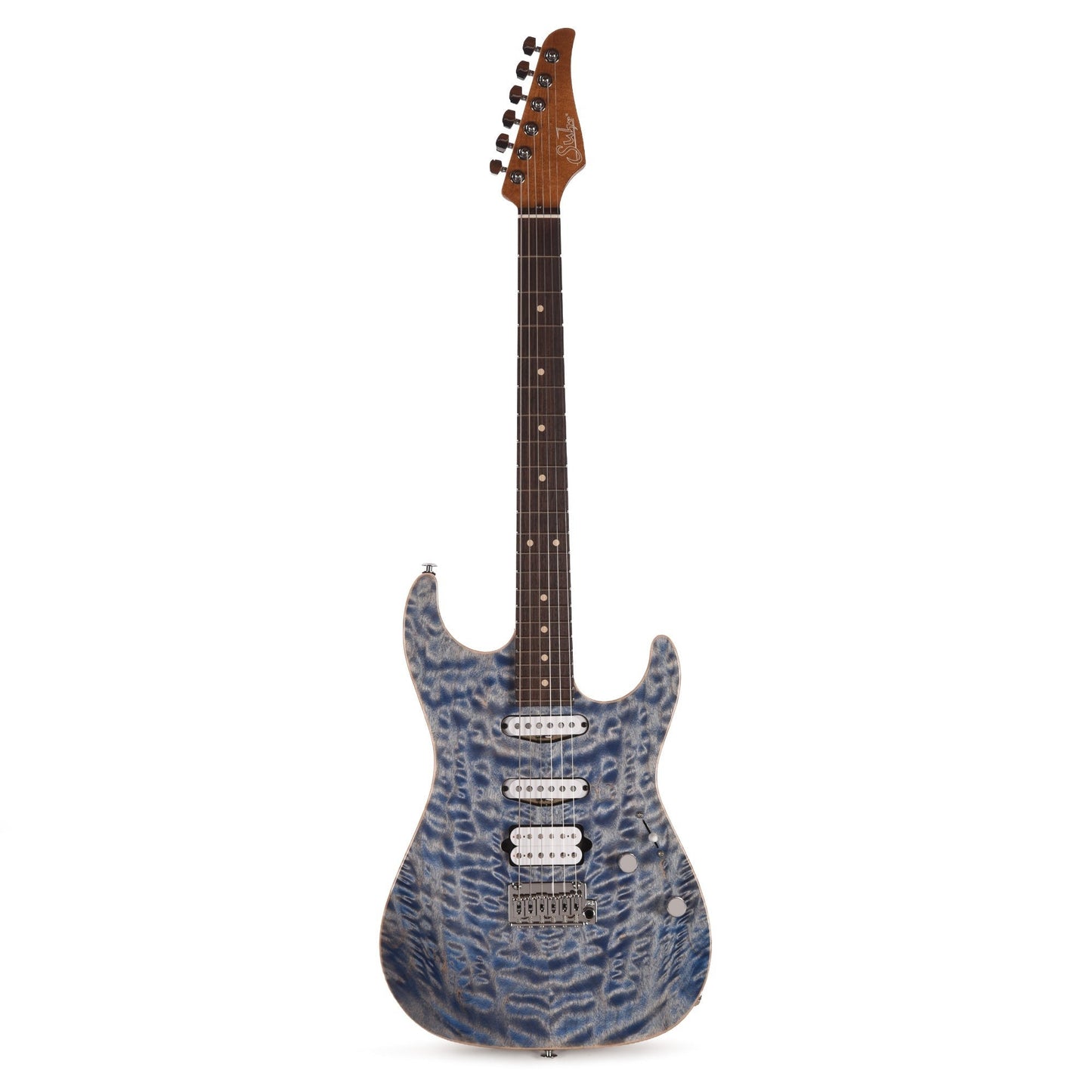 Suhr Custom Standard Trans Blue Denim w/ CME-Selected Quilt Maple Top