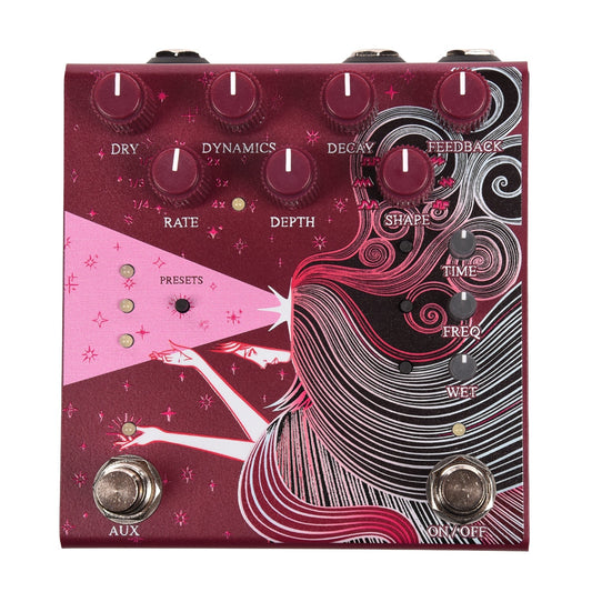 Old Blood Noise Sunlight Stereo Reverb Pedal Maroon