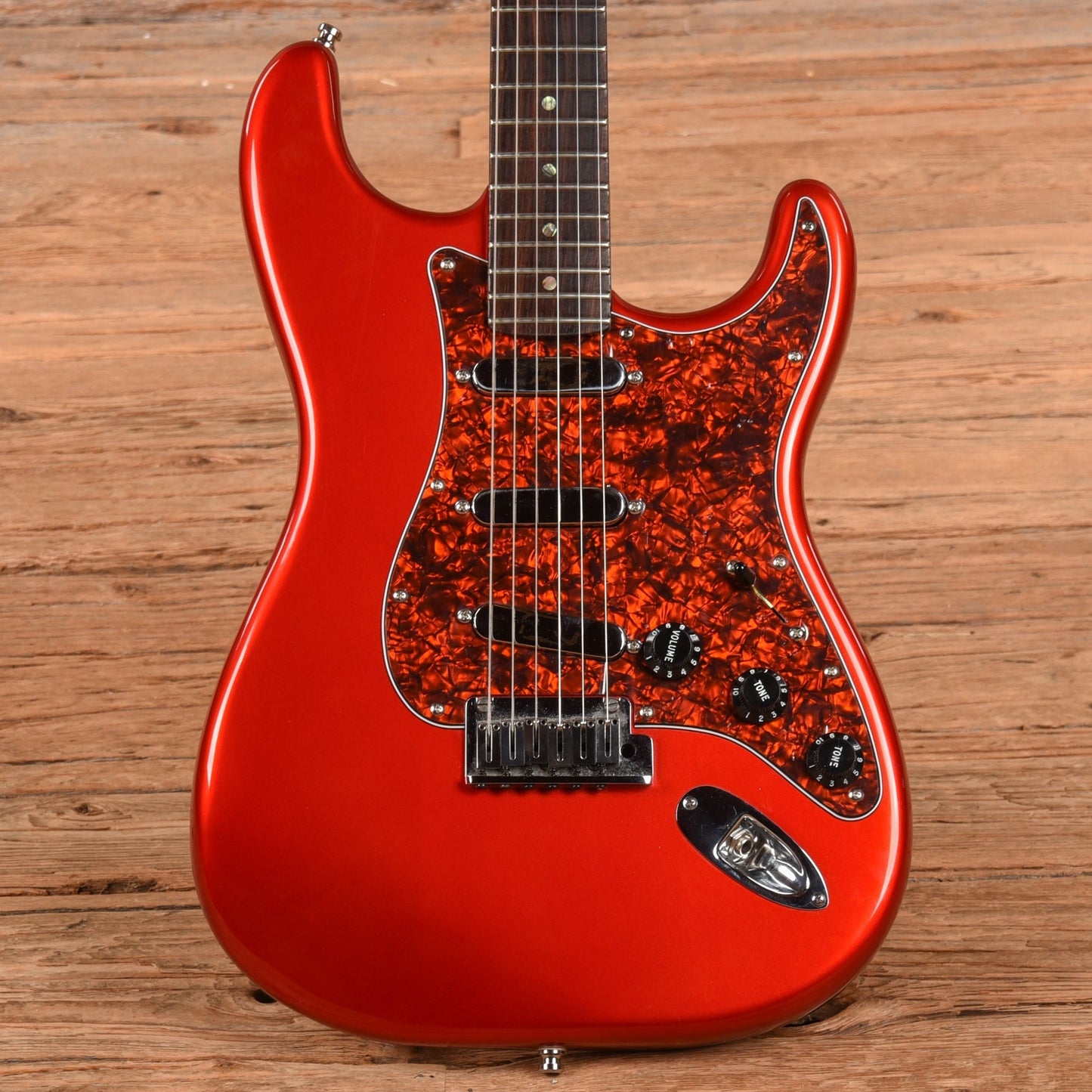 Fender American Deluxe Fat Stratocaster Chrome Red 2002