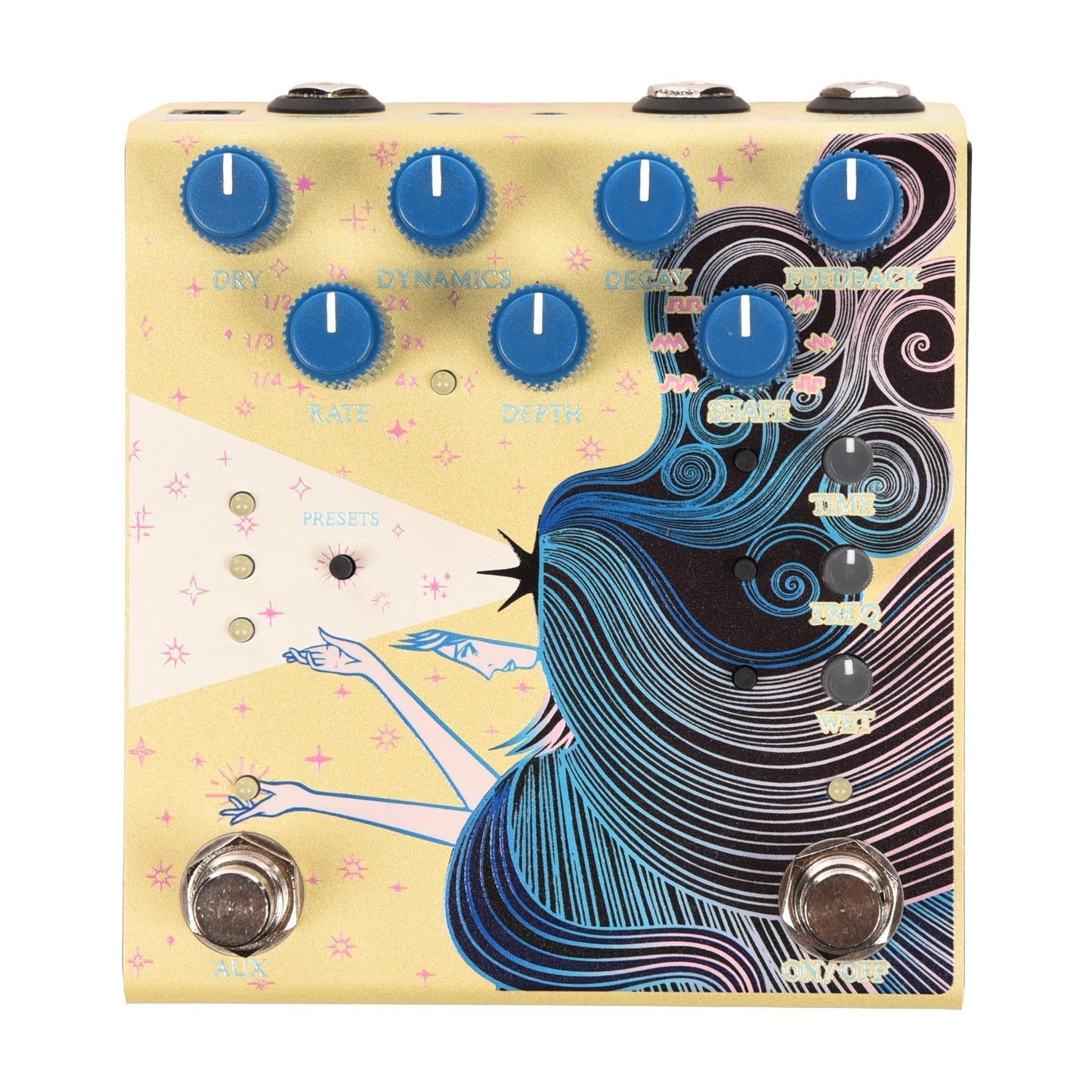 Old Blood Noise Sunlight Stereo Reverb Pedal Yellow