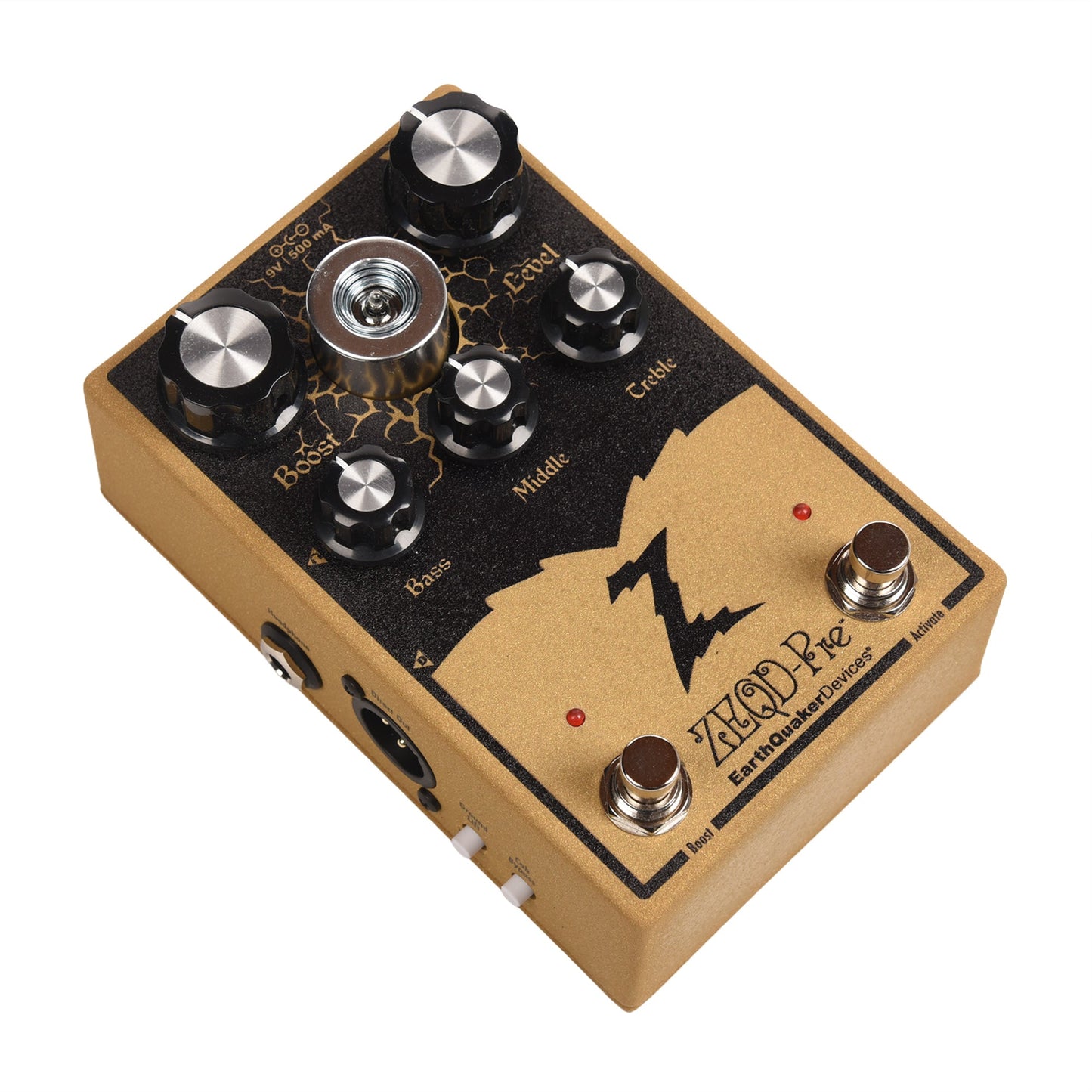 EarthQuaker Devices ZEQD-Pre Tube Preamp Pedal Goldtastic